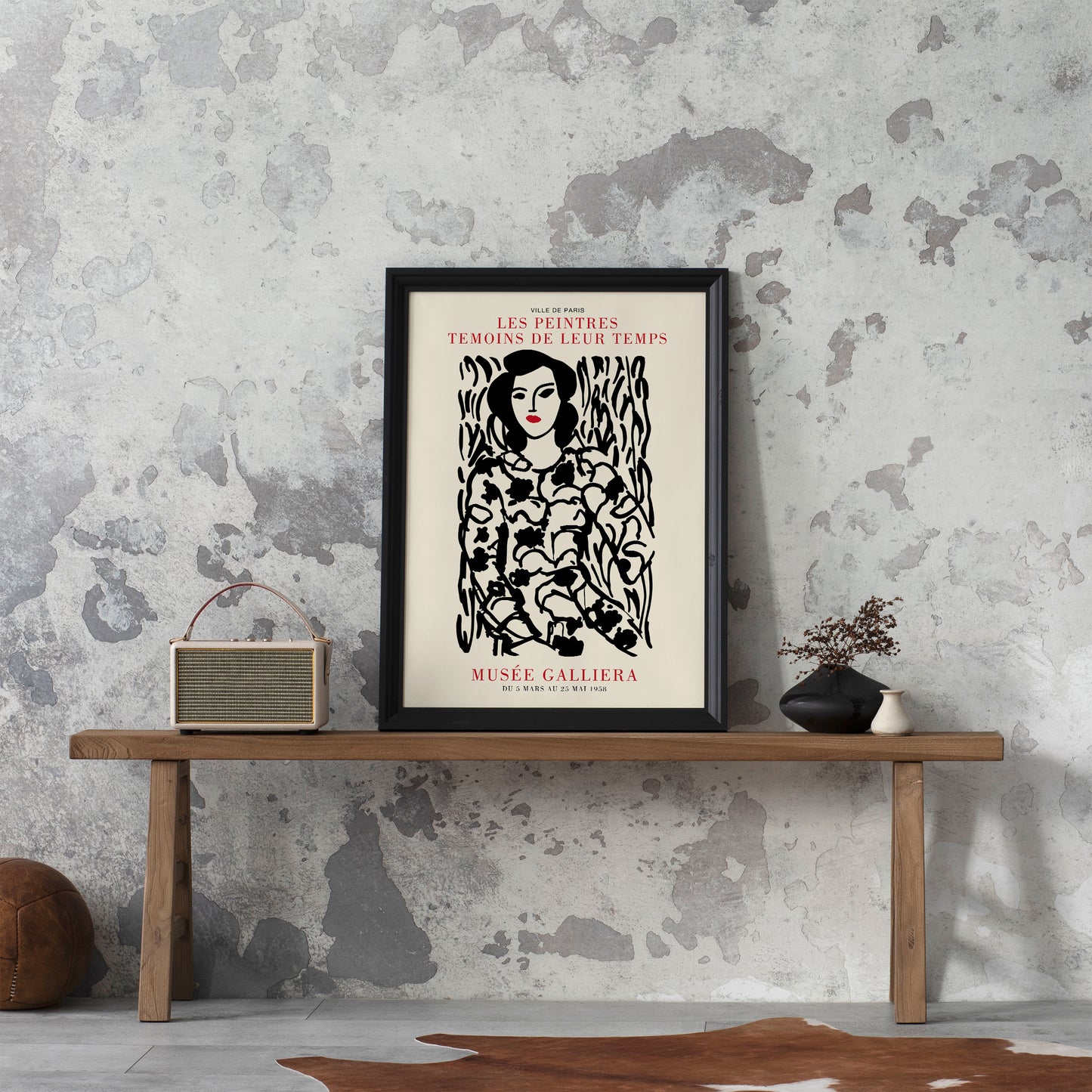 Black Ink Woman Painting Poster