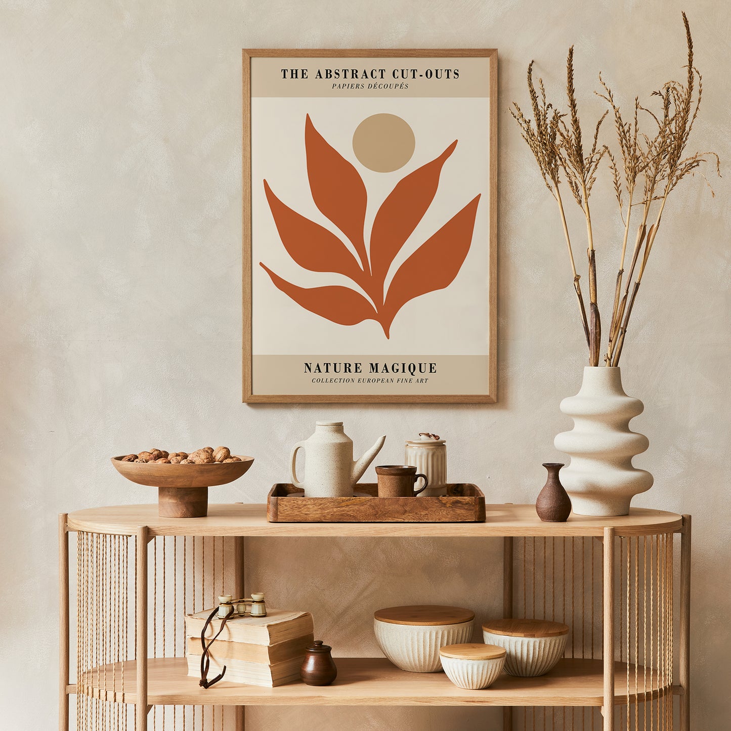 Beige Boho Botanical Poster