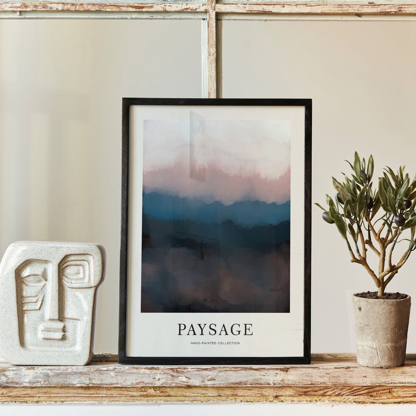 Dark Mountains Artistic Painted Poster