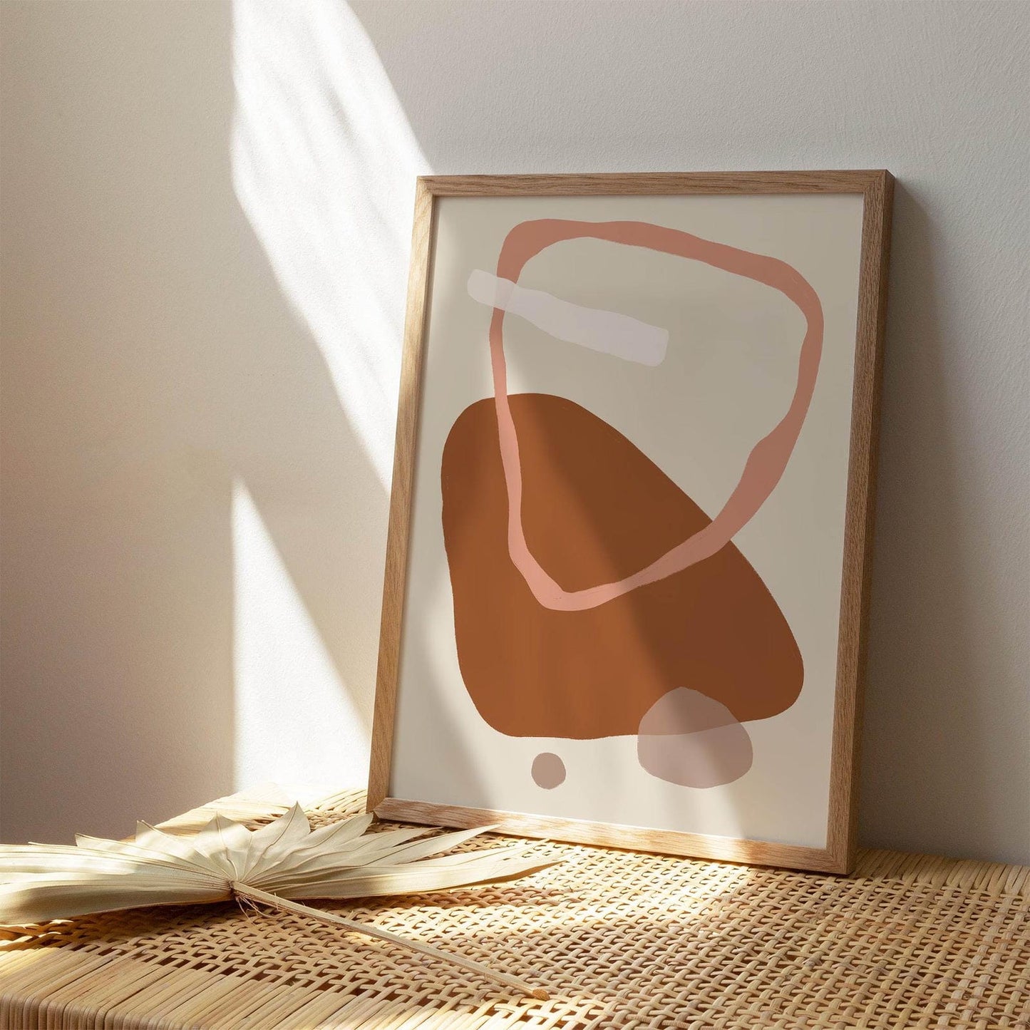 Beige Modern Shapes Art Print - HypeSheriff Europe