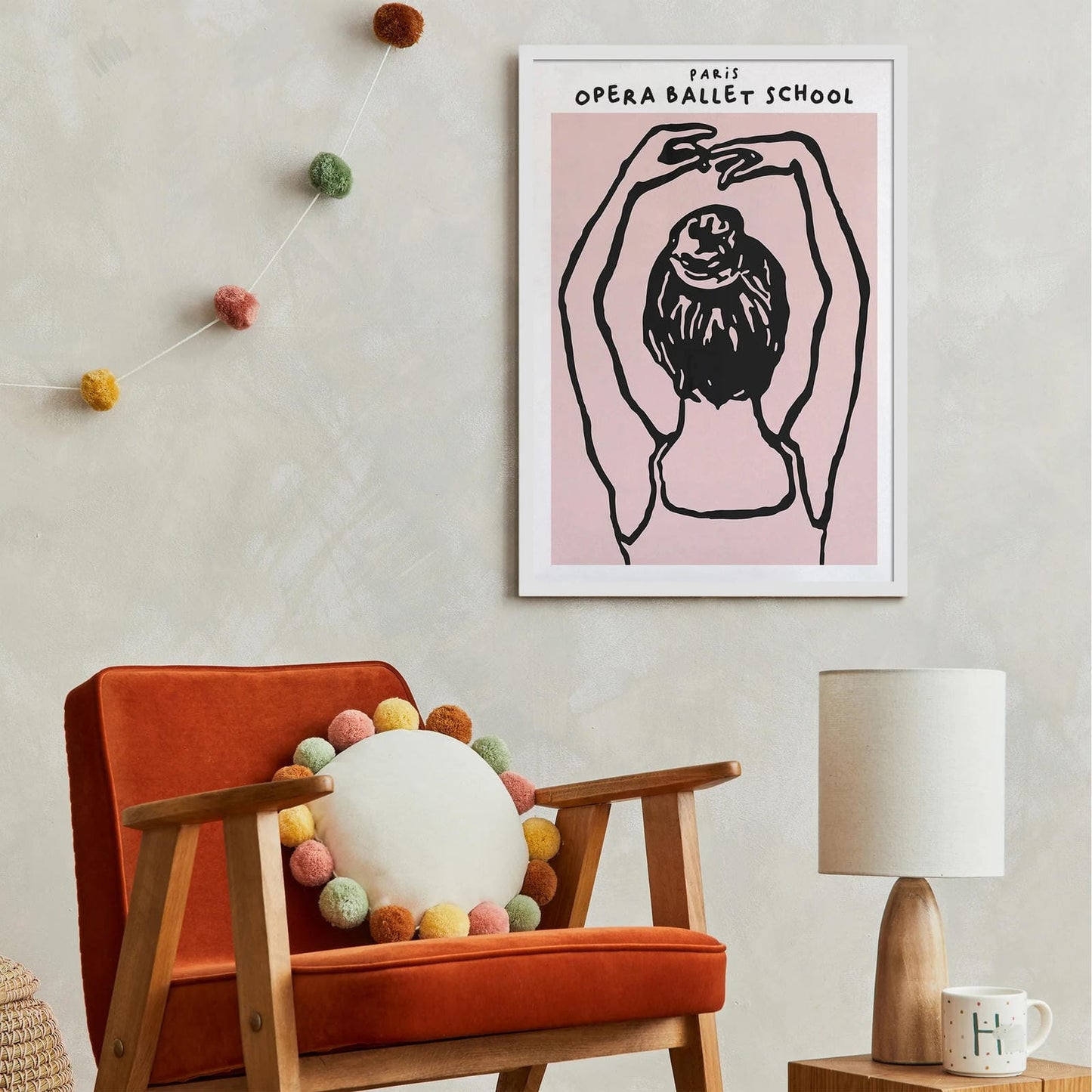 Paris Opera Ballet School Pink Poster