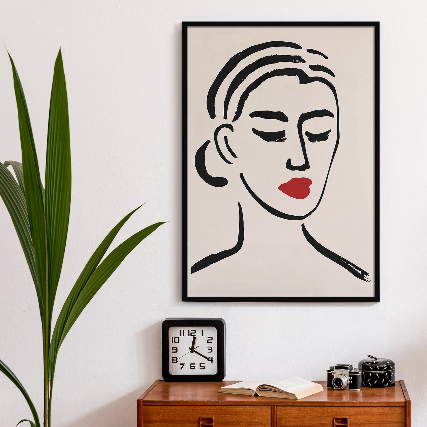 Woman Red Lips Poster