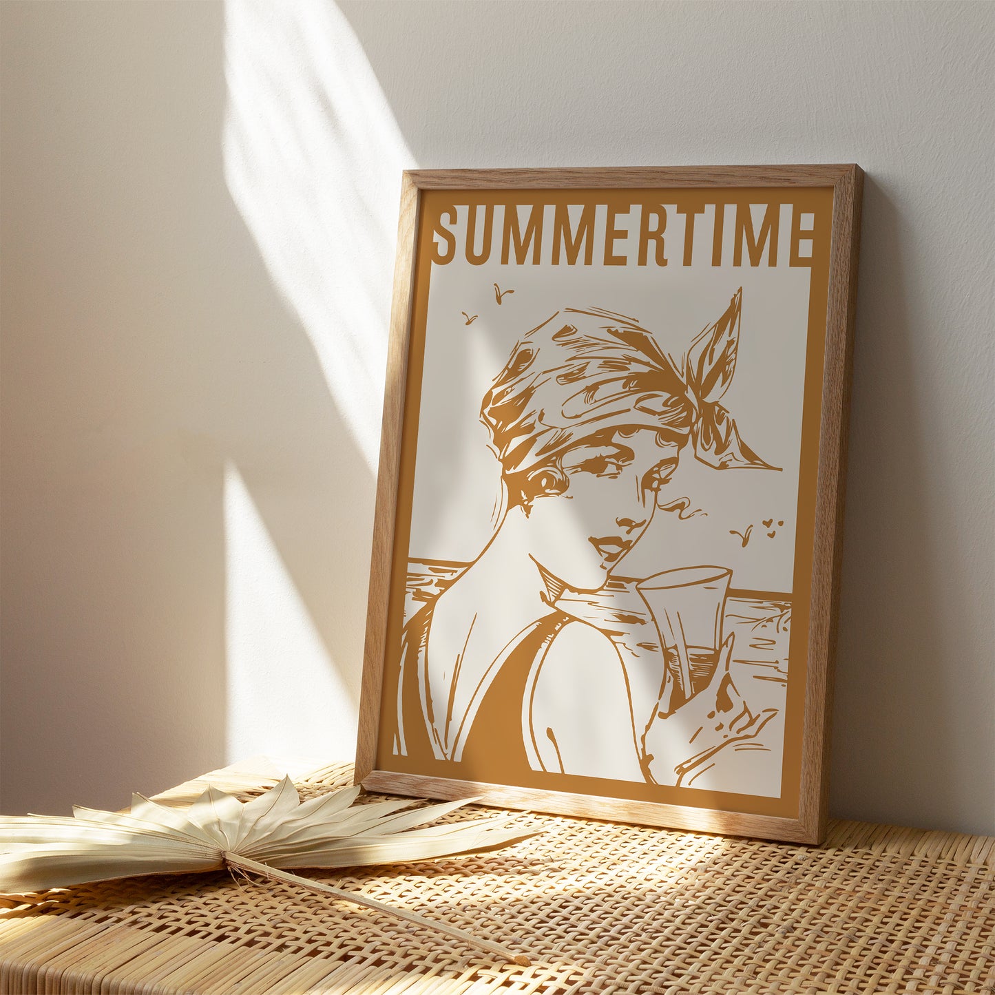 Summertime Yellow Retro Poster