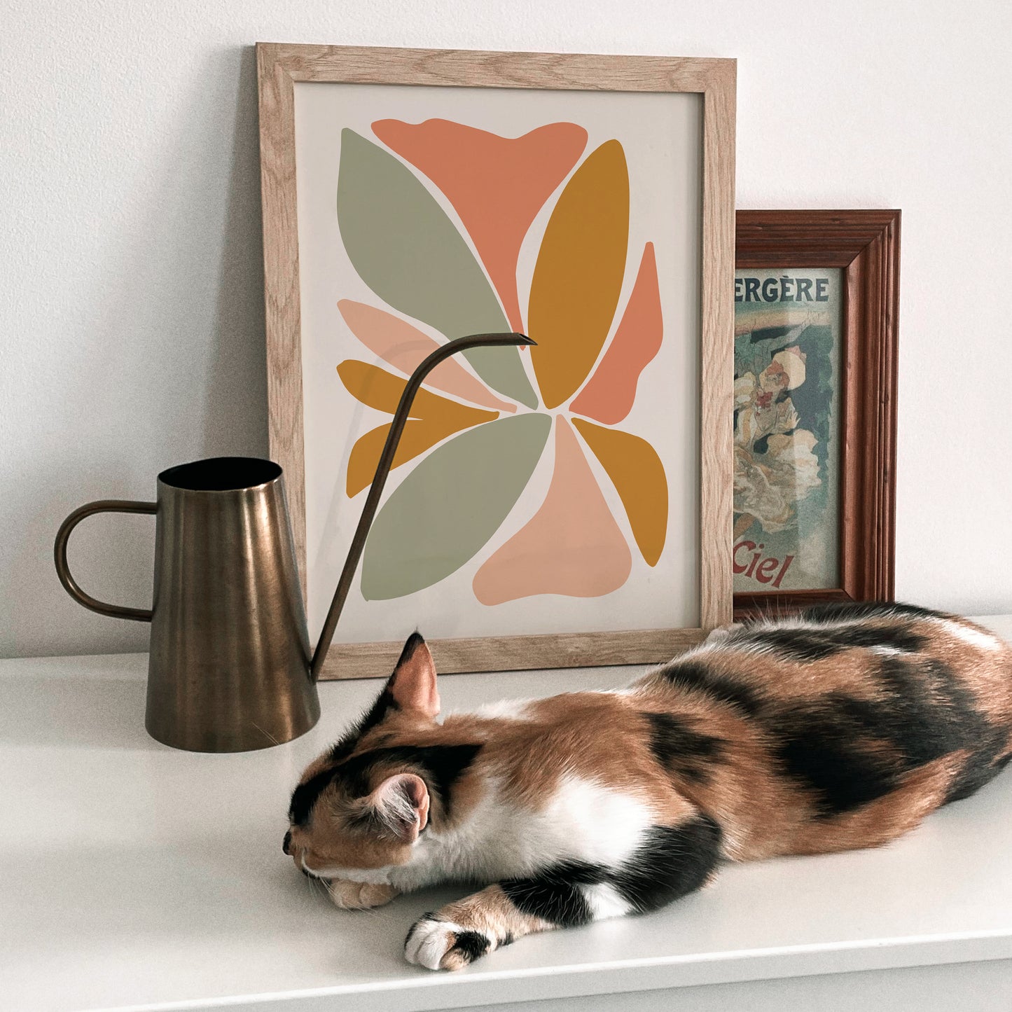 Boho Abstract Flower Poster