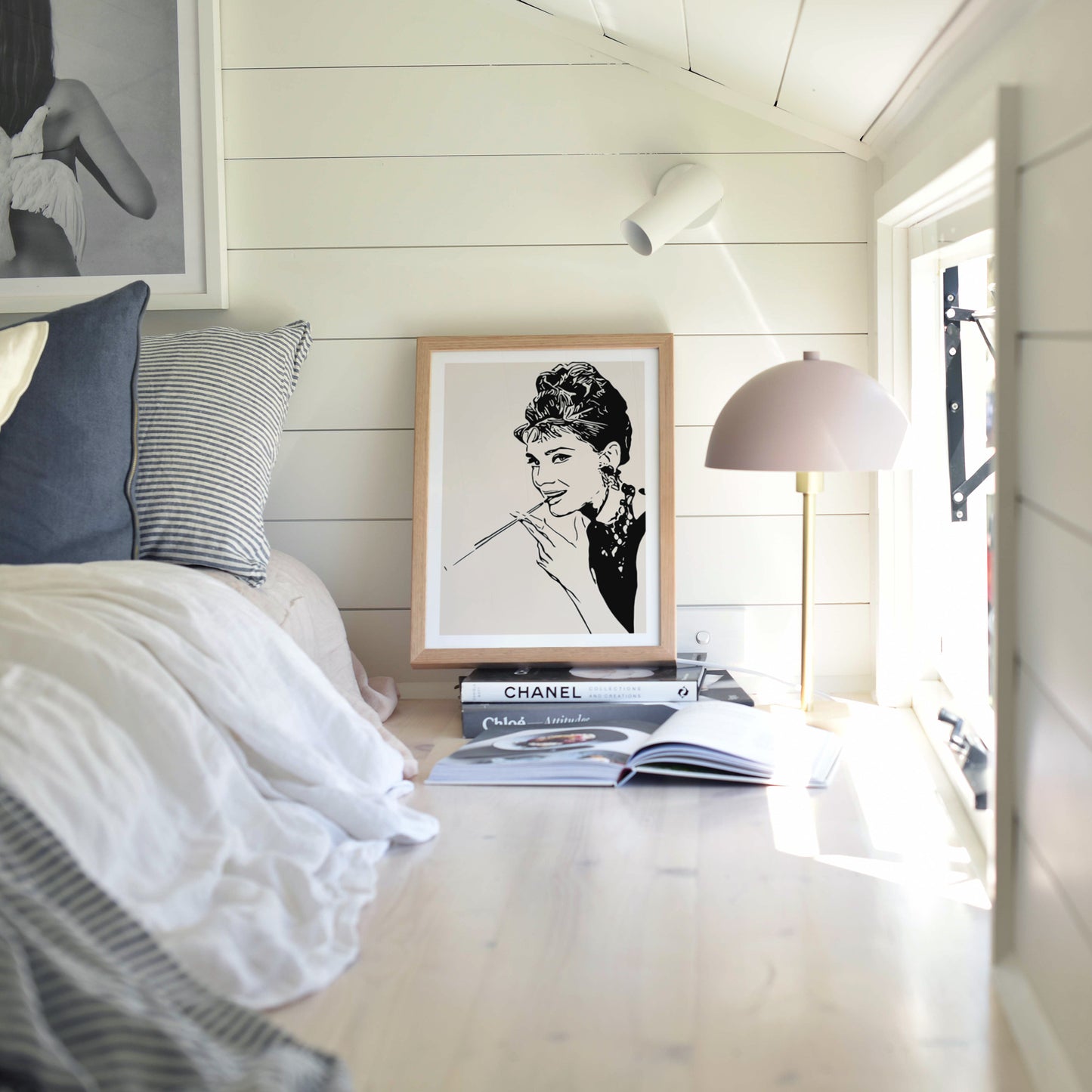 Audrey Hepburn Beige Poster