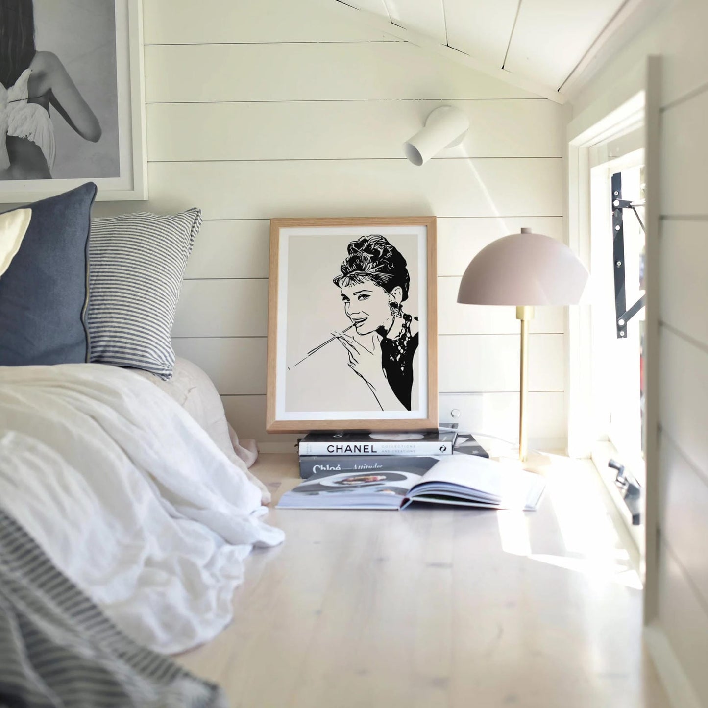 Audrey Hepburn Beige Poster