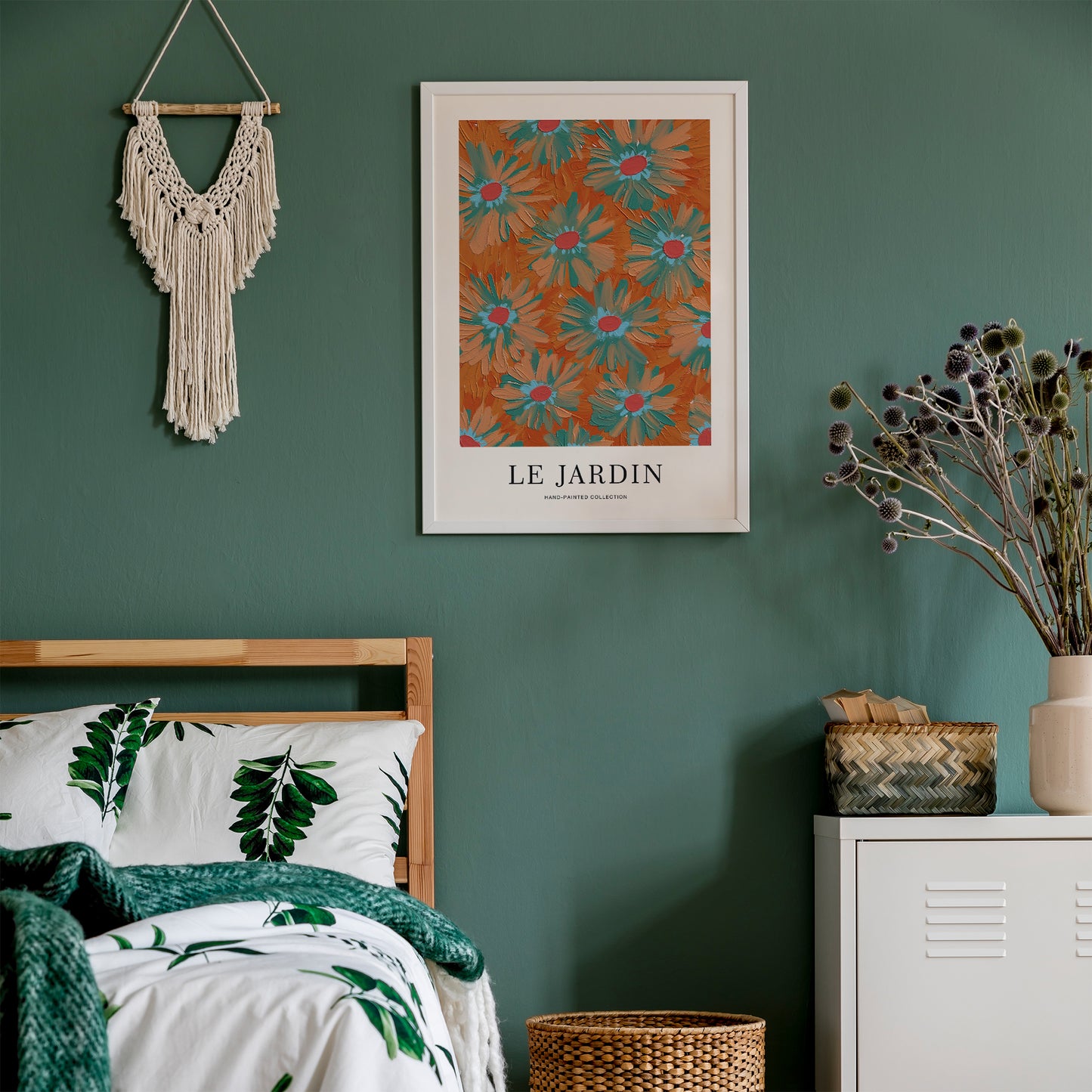 Boho Le Jardin Hand Painted Poster