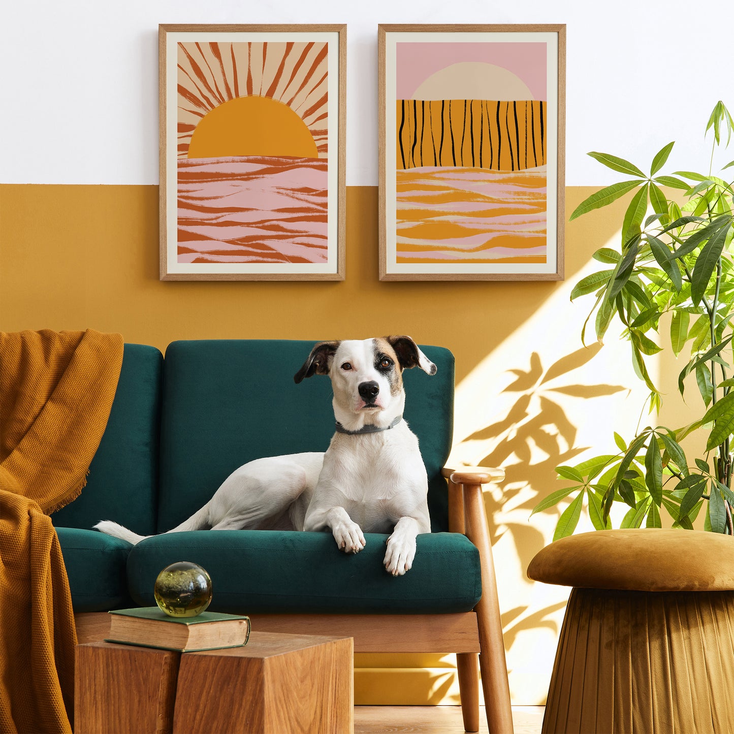 Abstract Boho Colorful Sun Poster