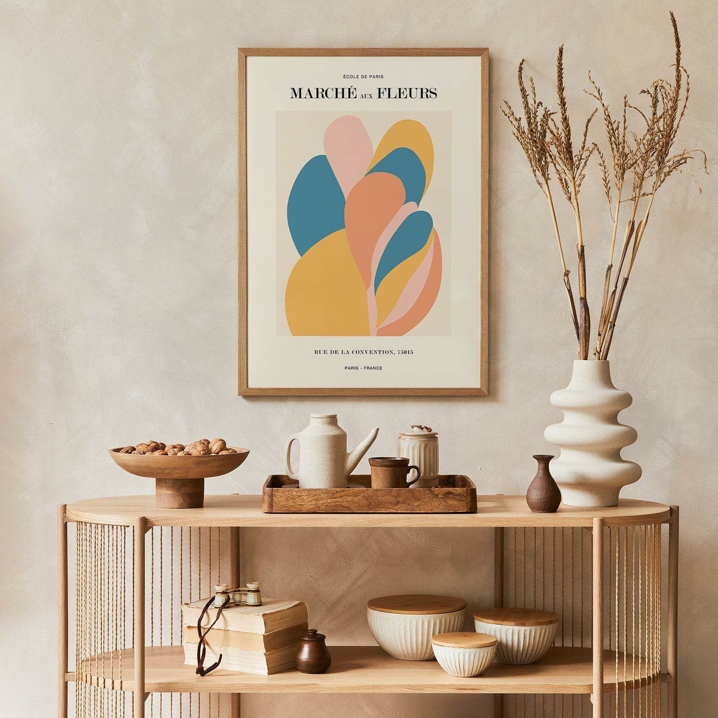 Marche aux Fleurs Abstract Poster - HypeSheriff Europe