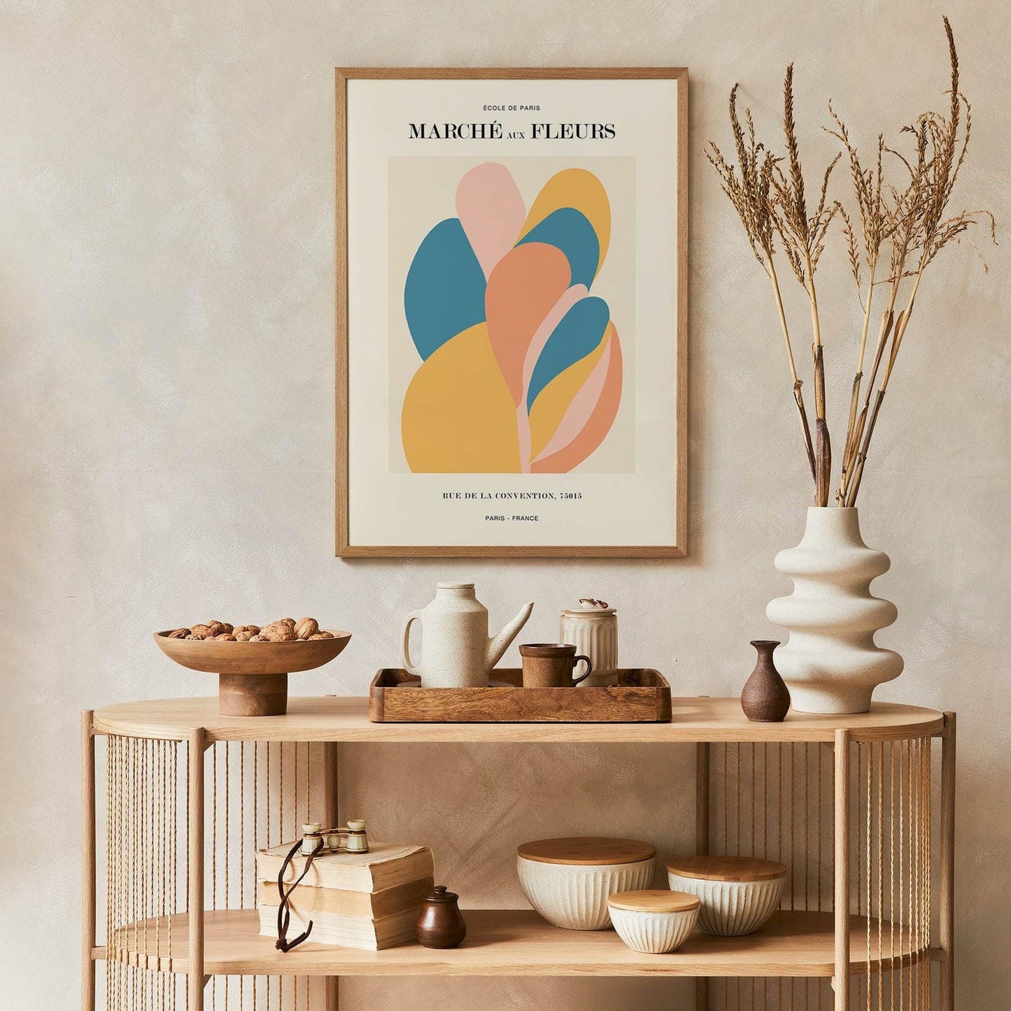Marche aux Fleurs Abstract Poster - HypeSheriff Europe