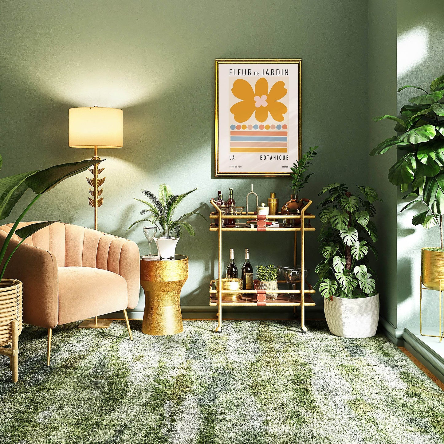 Yellow Flower Retro Poster - HypeSheriff Europe