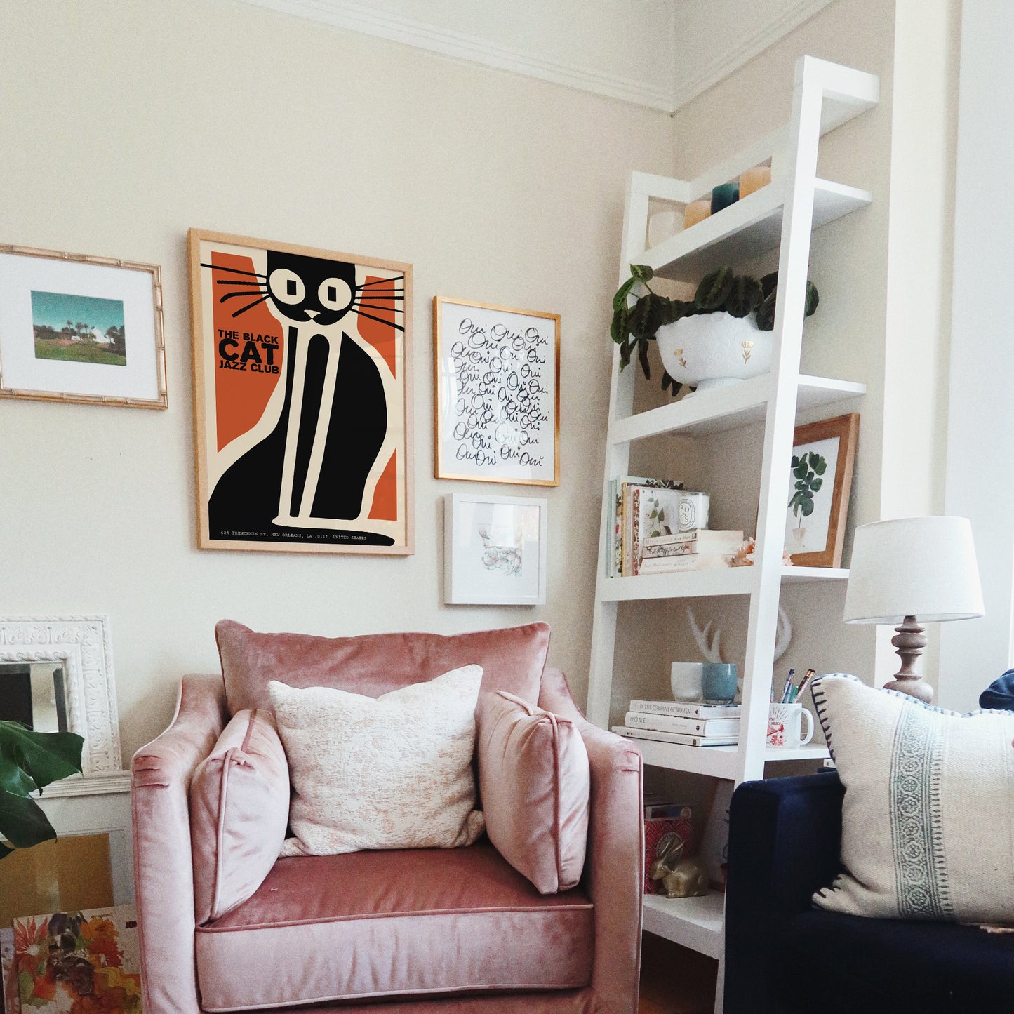 The Black Cat Jazz Club Retro Poster