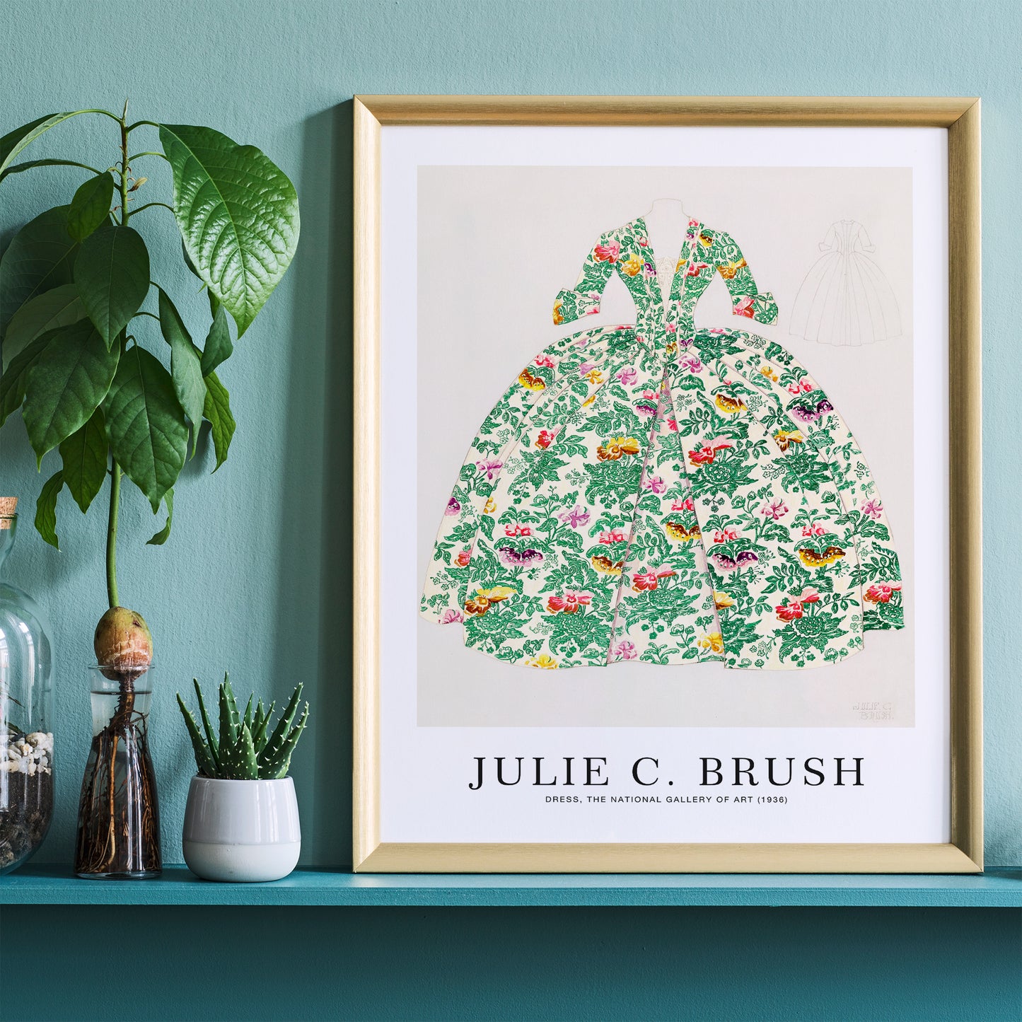 Dress, Vintage Fashion Poster