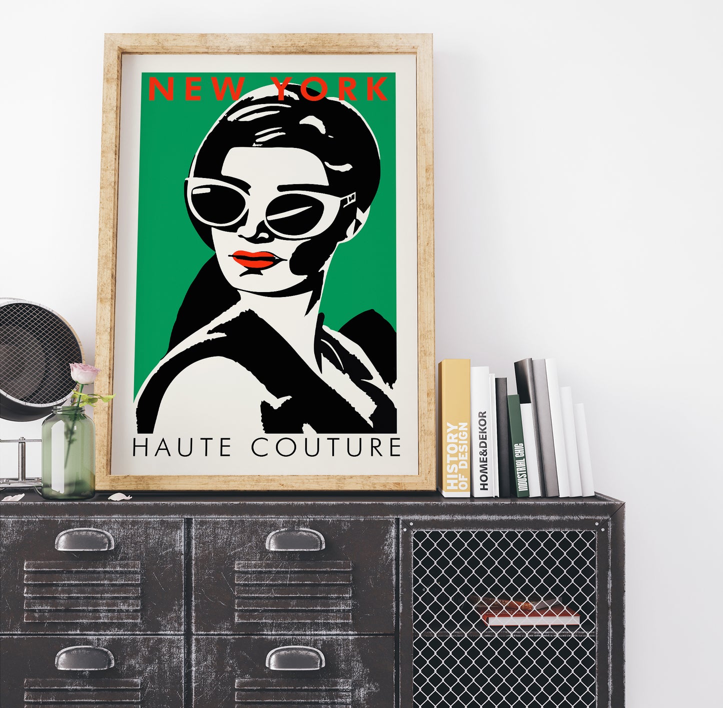 New York Fashion Green Poster