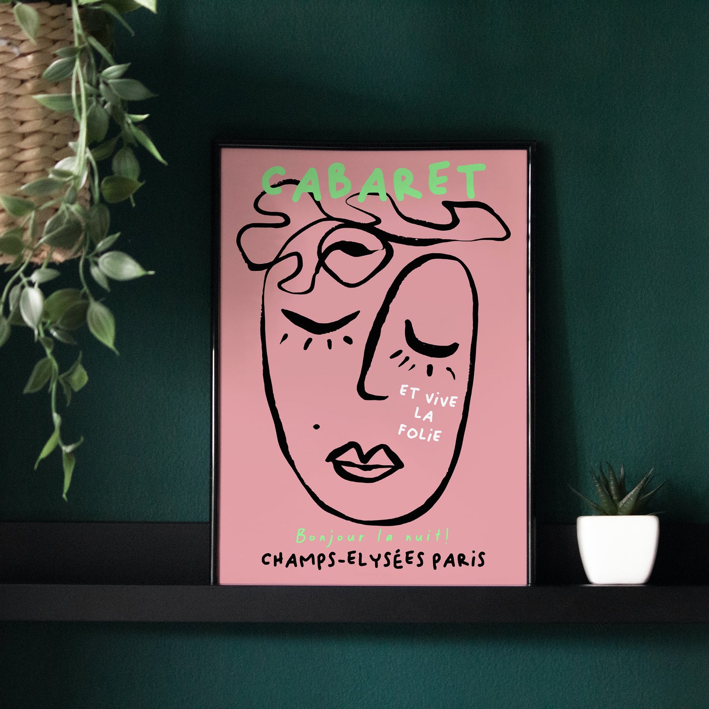 Pink Paris Cabaret Music Poster