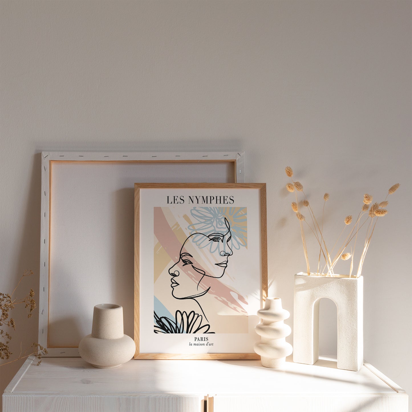 Les Nymphes Pastel Poster