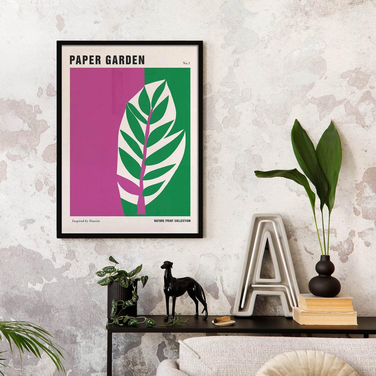Magenta Paper Garden Art Print - HypeSheriff Europe