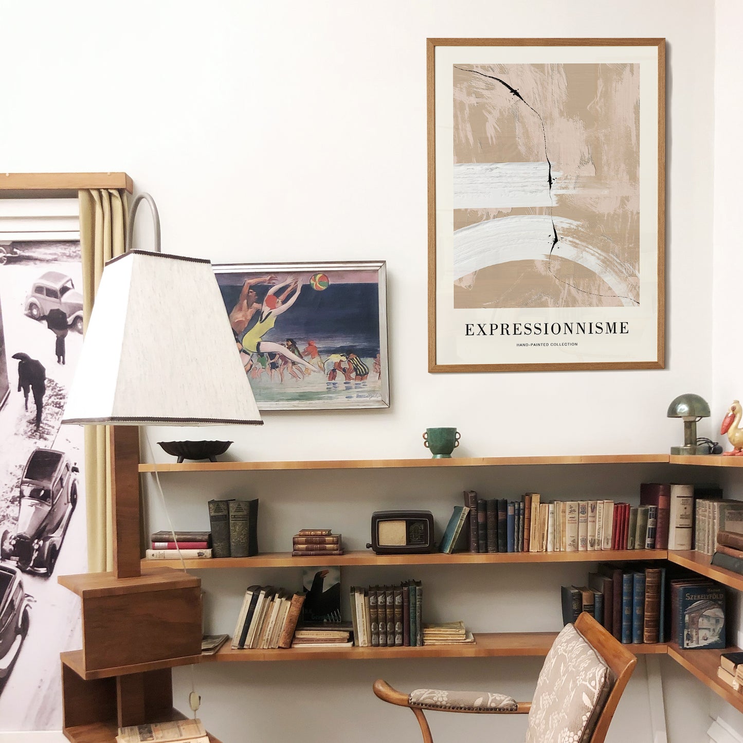 Expressionisme Neutral Beige Art Poster