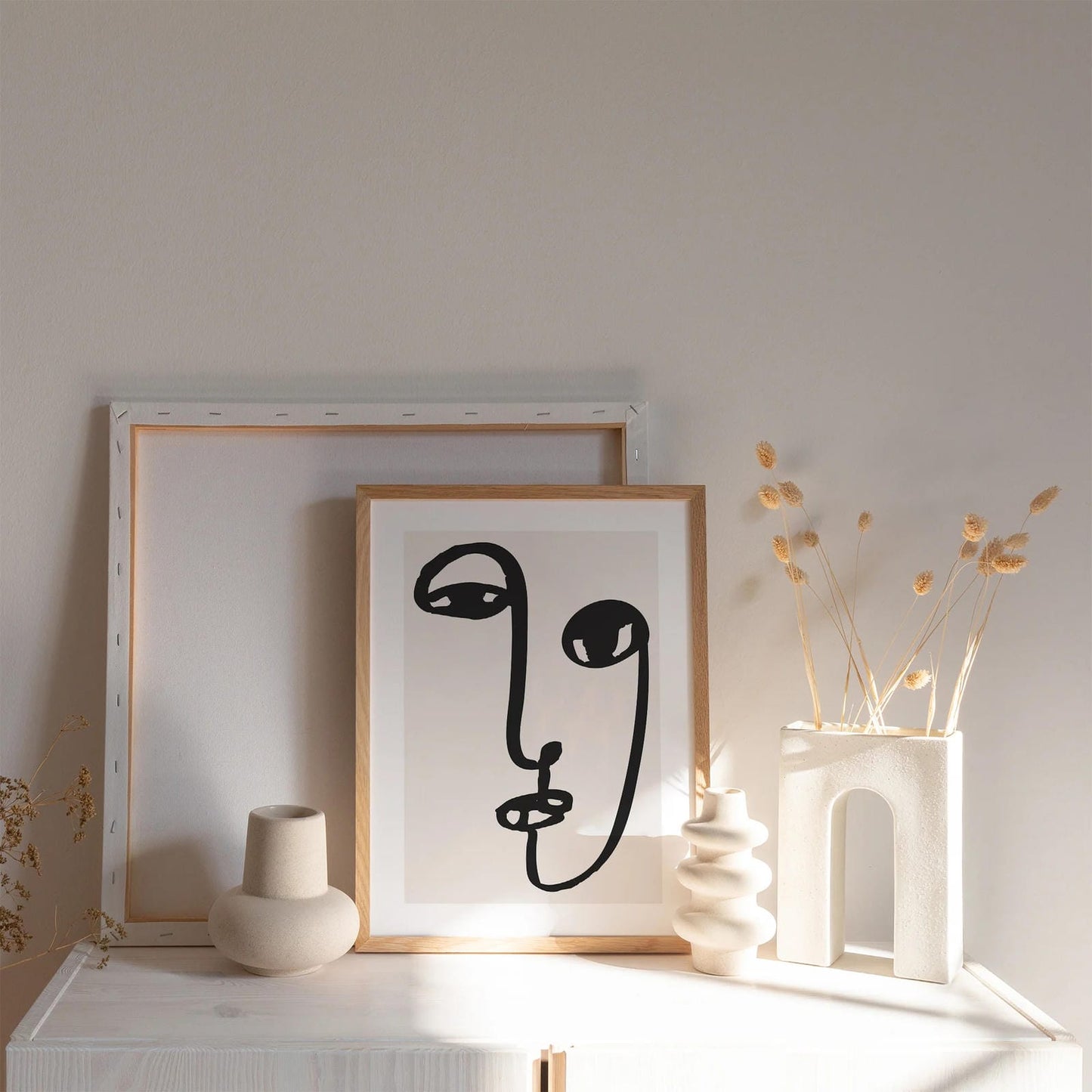 Picasso Line Art Face No.2 Poster