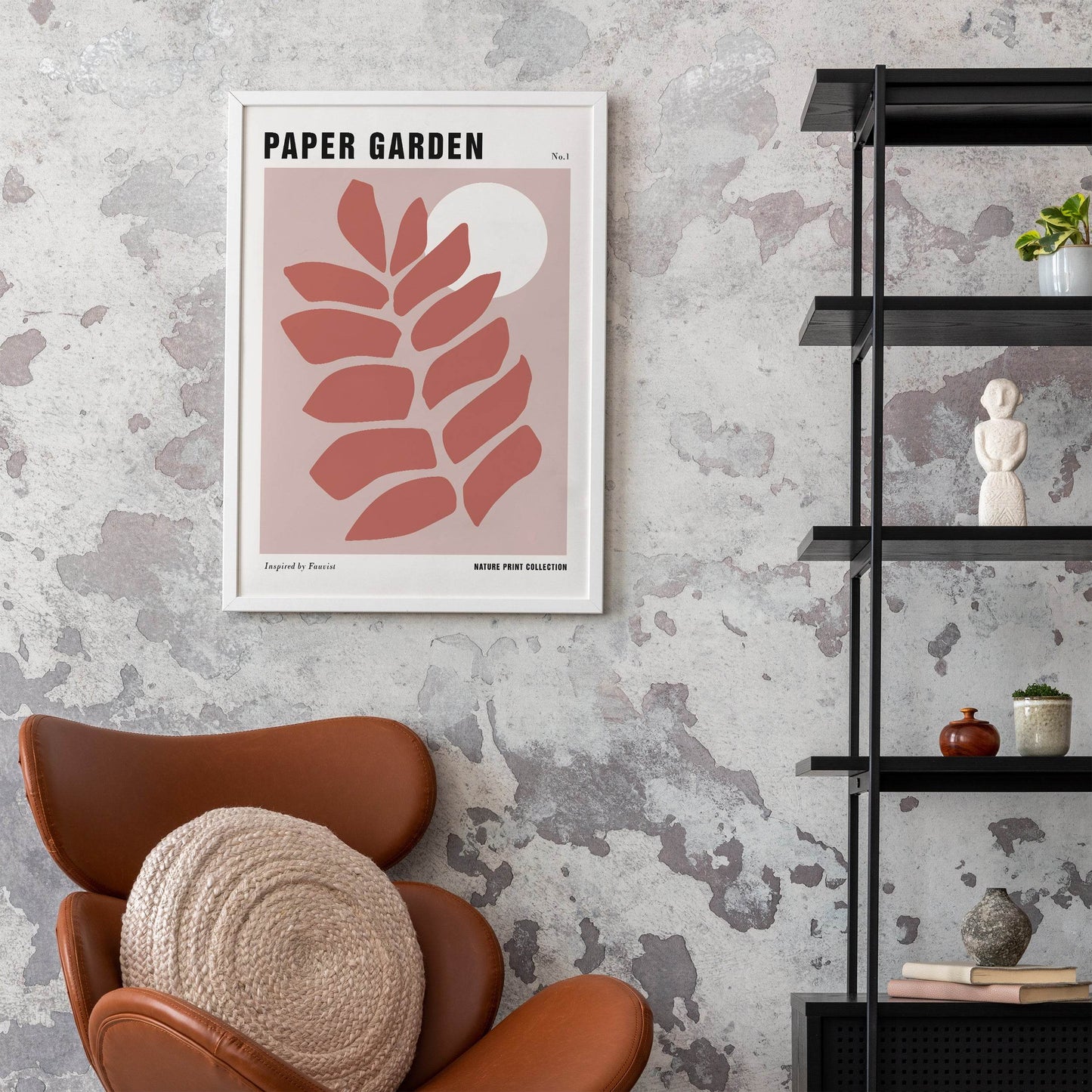Pink Paper Leaf Art Print - HypeSheriff Europe
