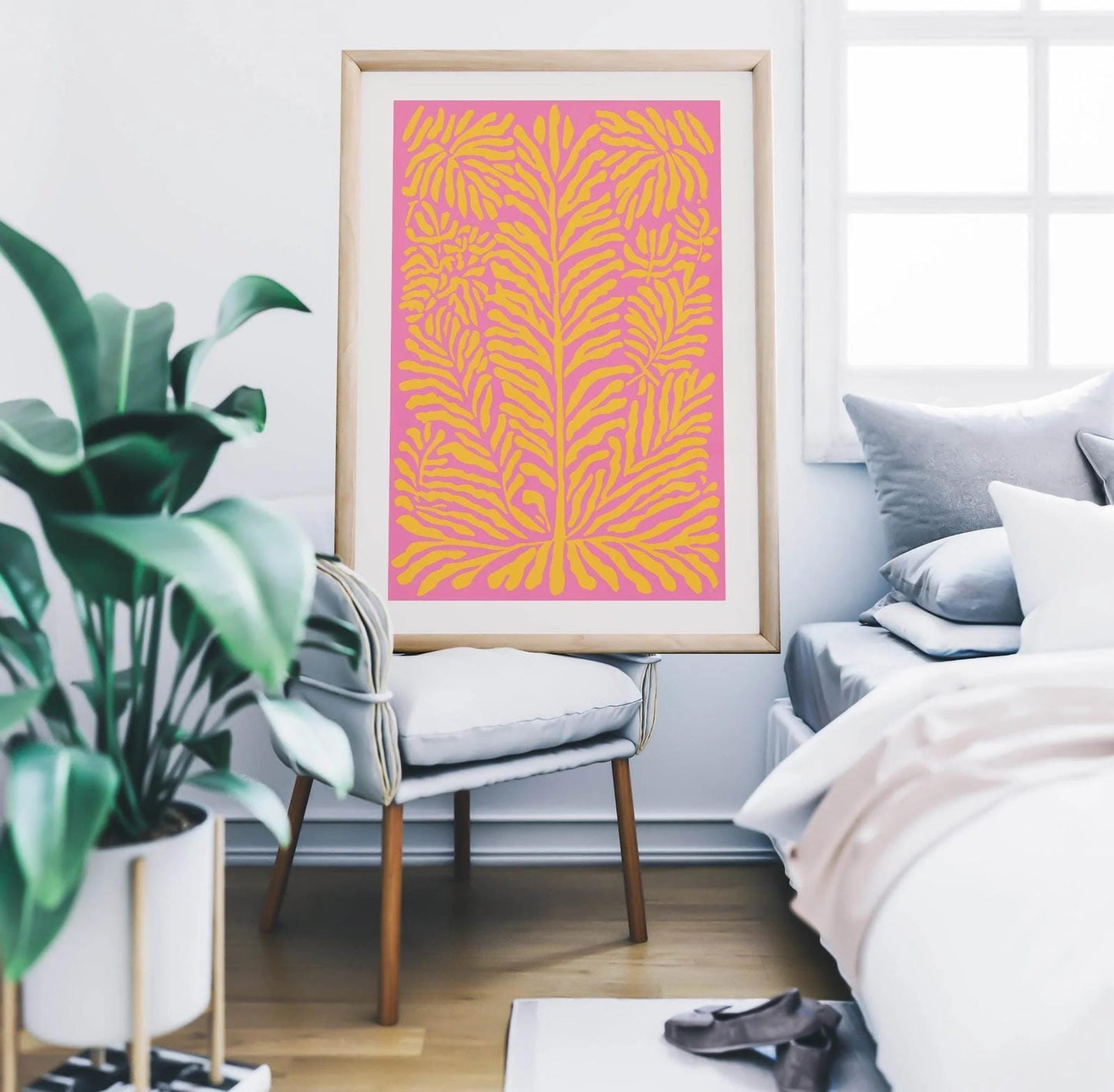 Pink and Yellow Nature Art Print - HypeSheriff Europe