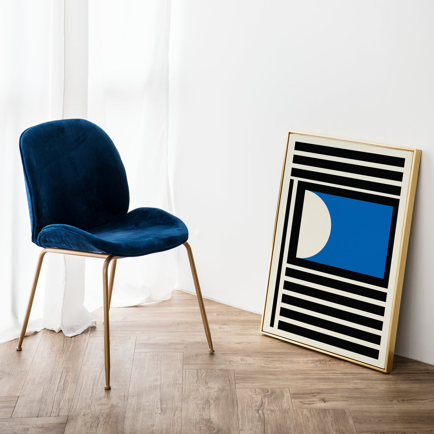 Minimalist Blue Bauhaus Poster