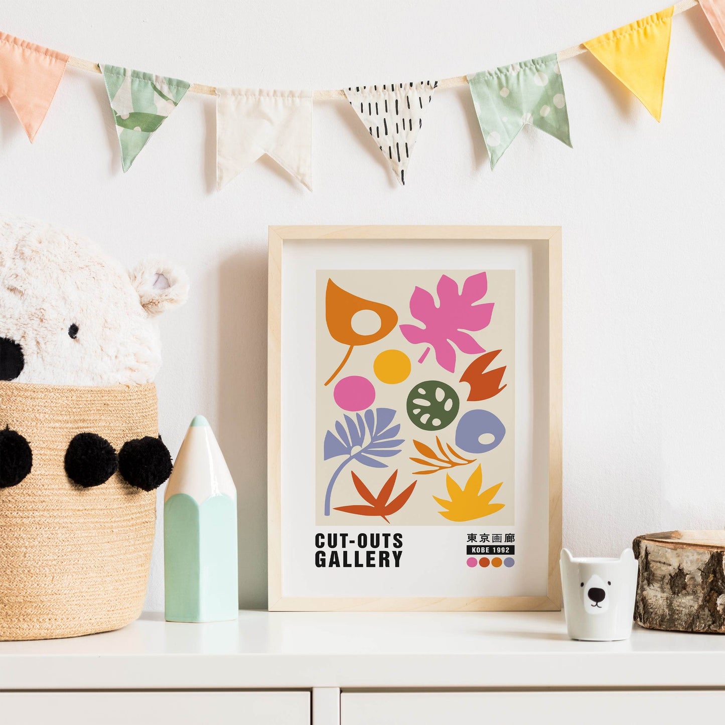 Colorful Retro Cut Outs Print - HypeSheriff Europe