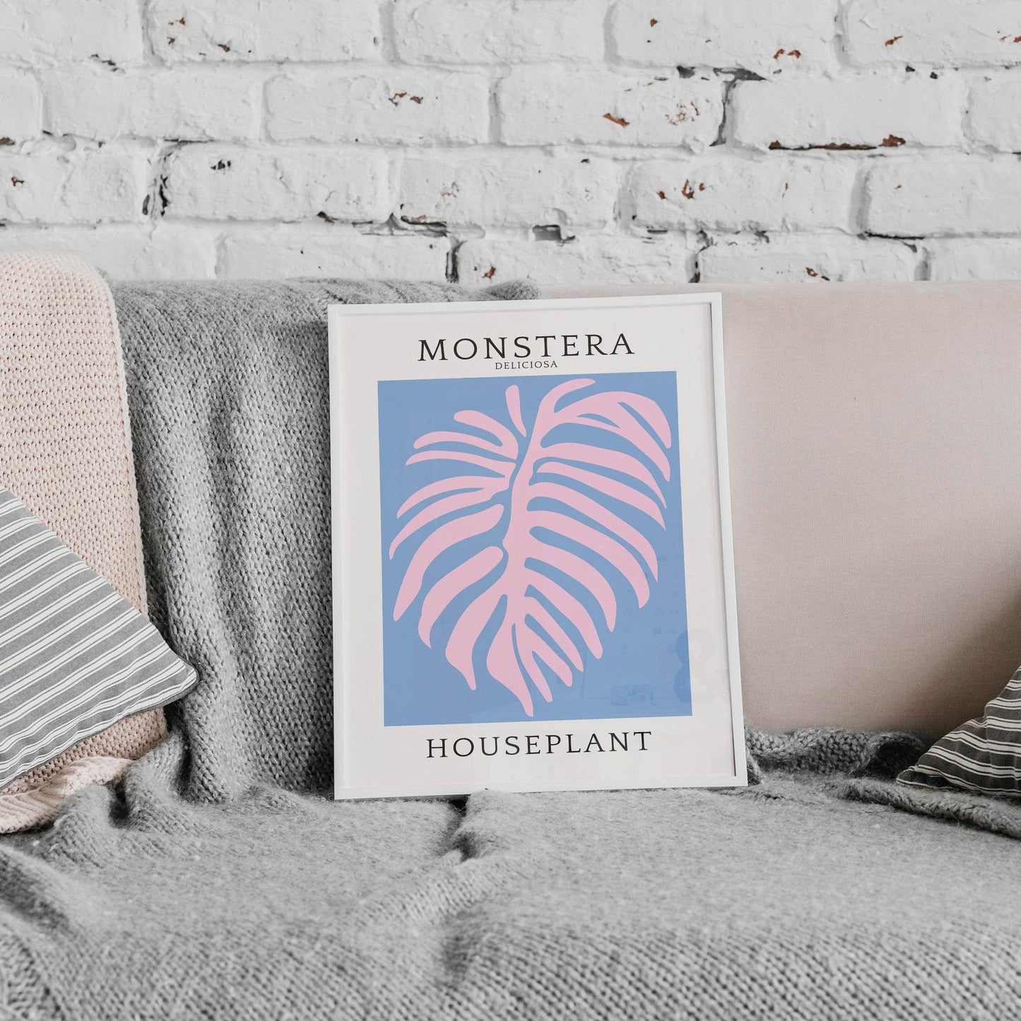 Pink Monstera Leaf Art Print - HypeSheriff Europe