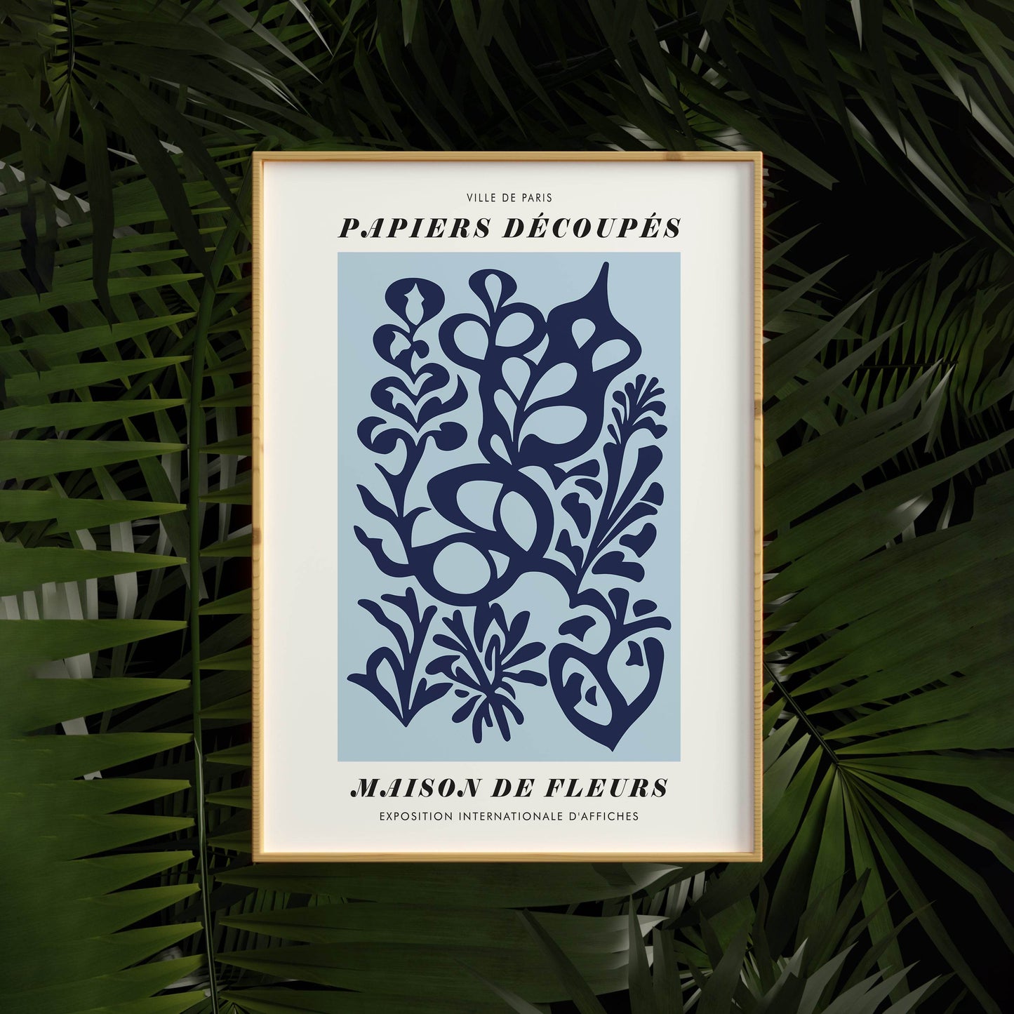 Blue Papiers Decoupes Art Print - HypeSheriff Europe
