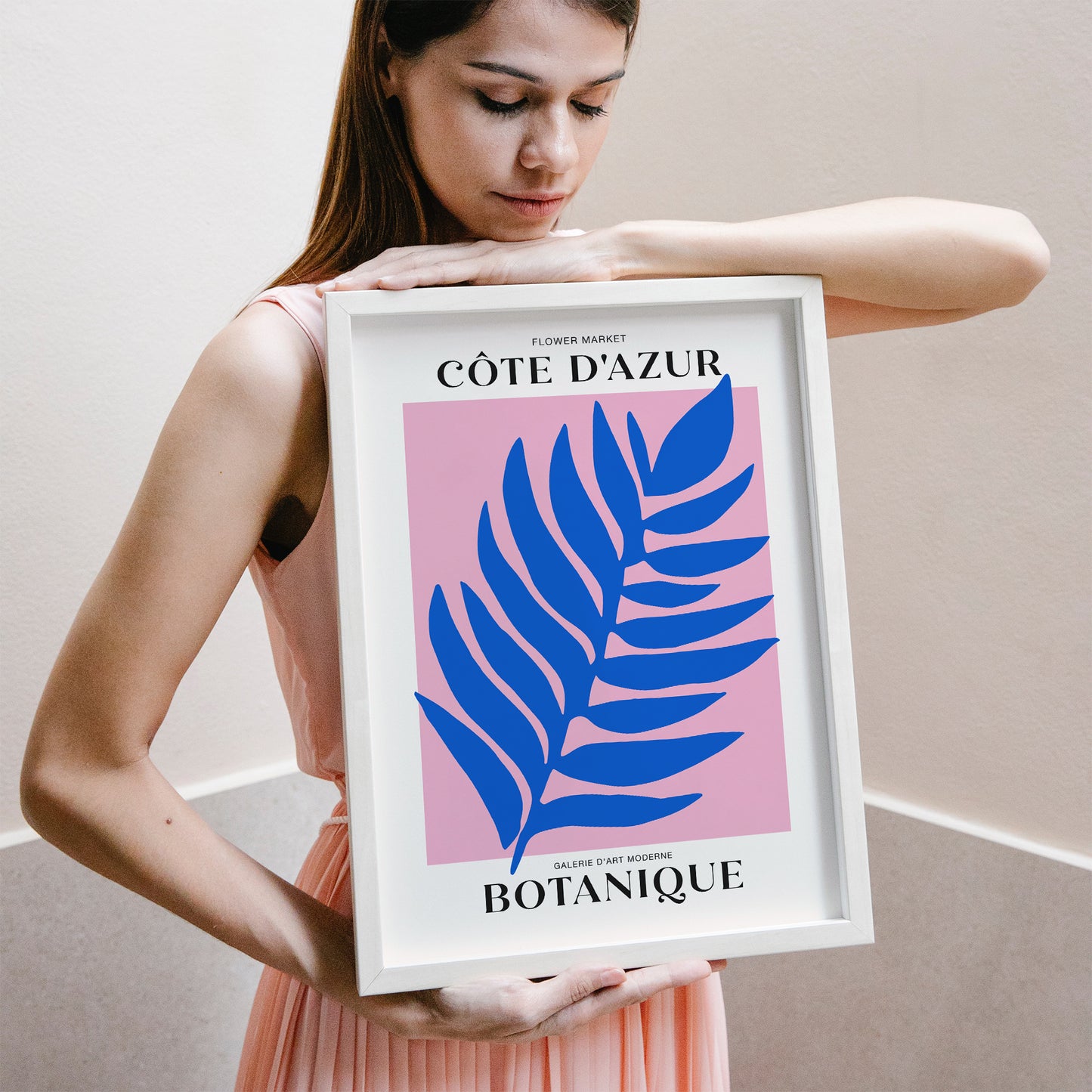 Côte d'Azur Blue Leaf Poster