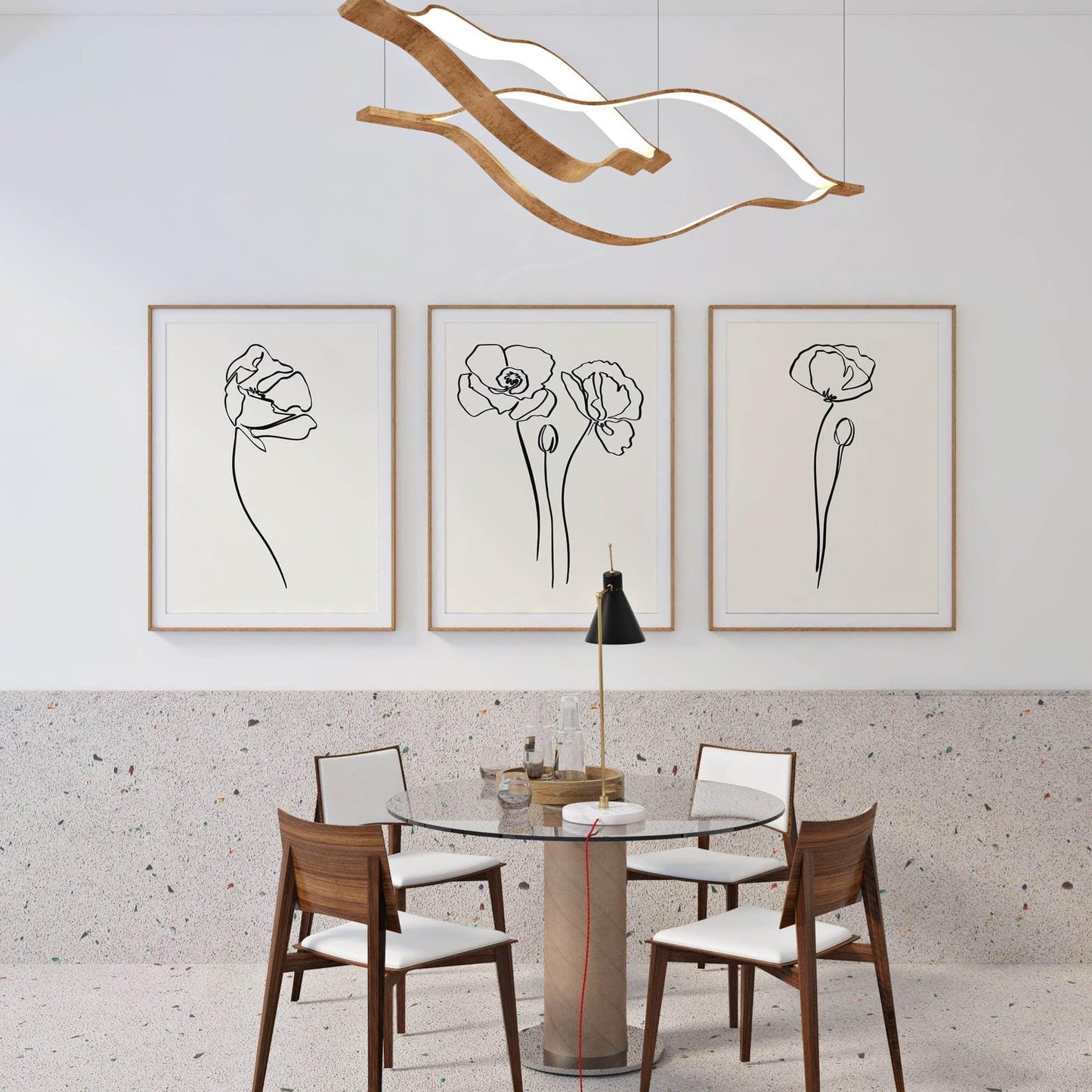 Set of 3 Minimalist Floral Prints - HypeSheriff Europe
