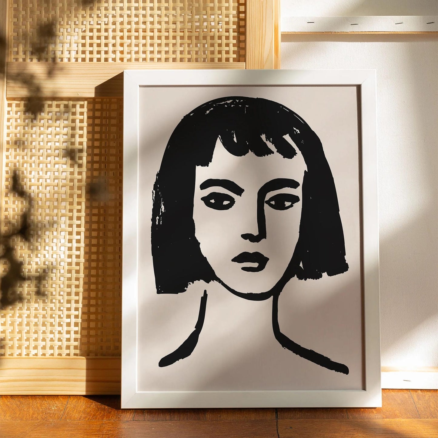 Portrait of a Lady Black Ink Poster