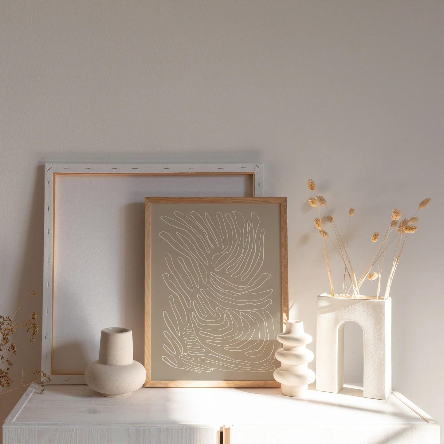 Floral Beige Poster