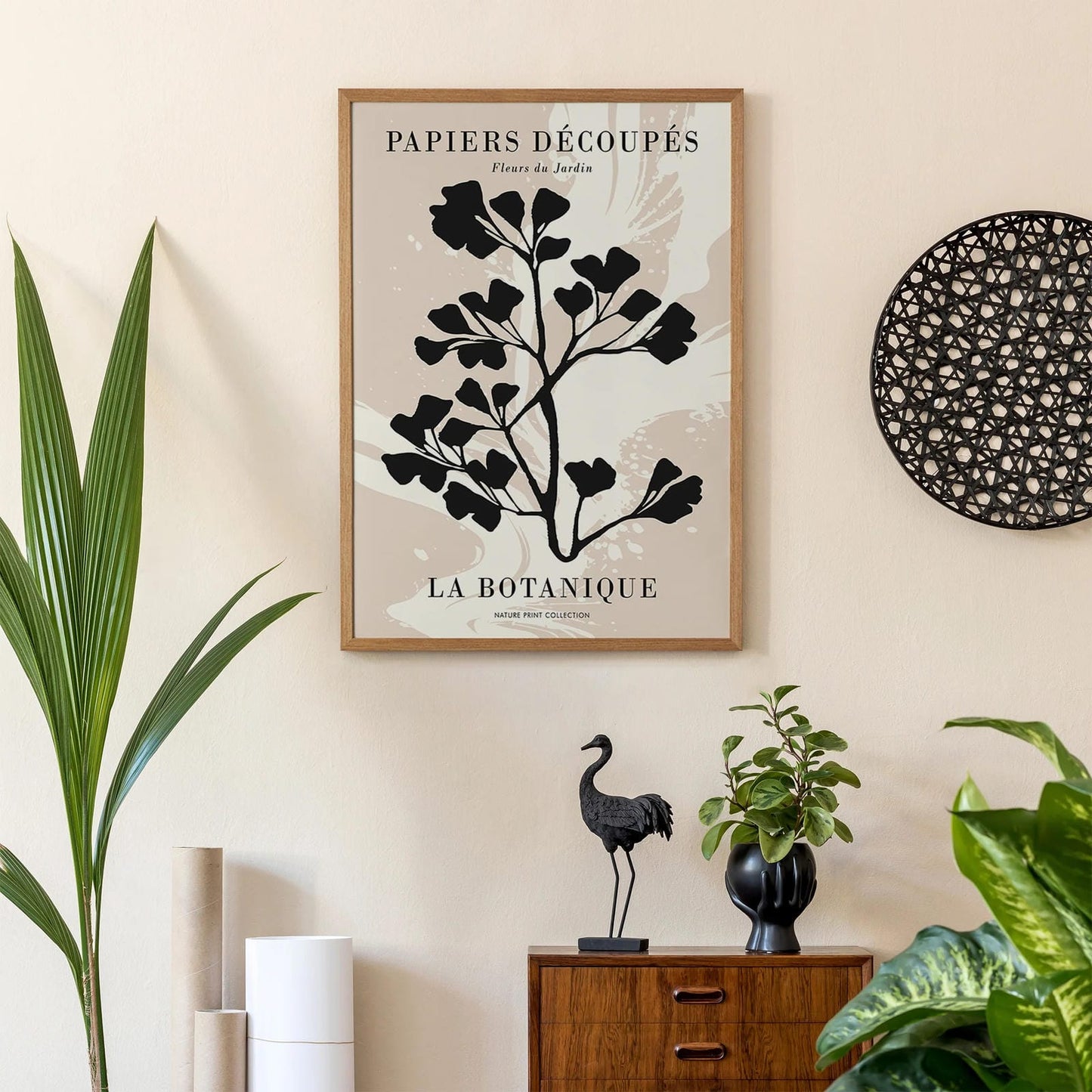 Neutral Beige Botanique Poster