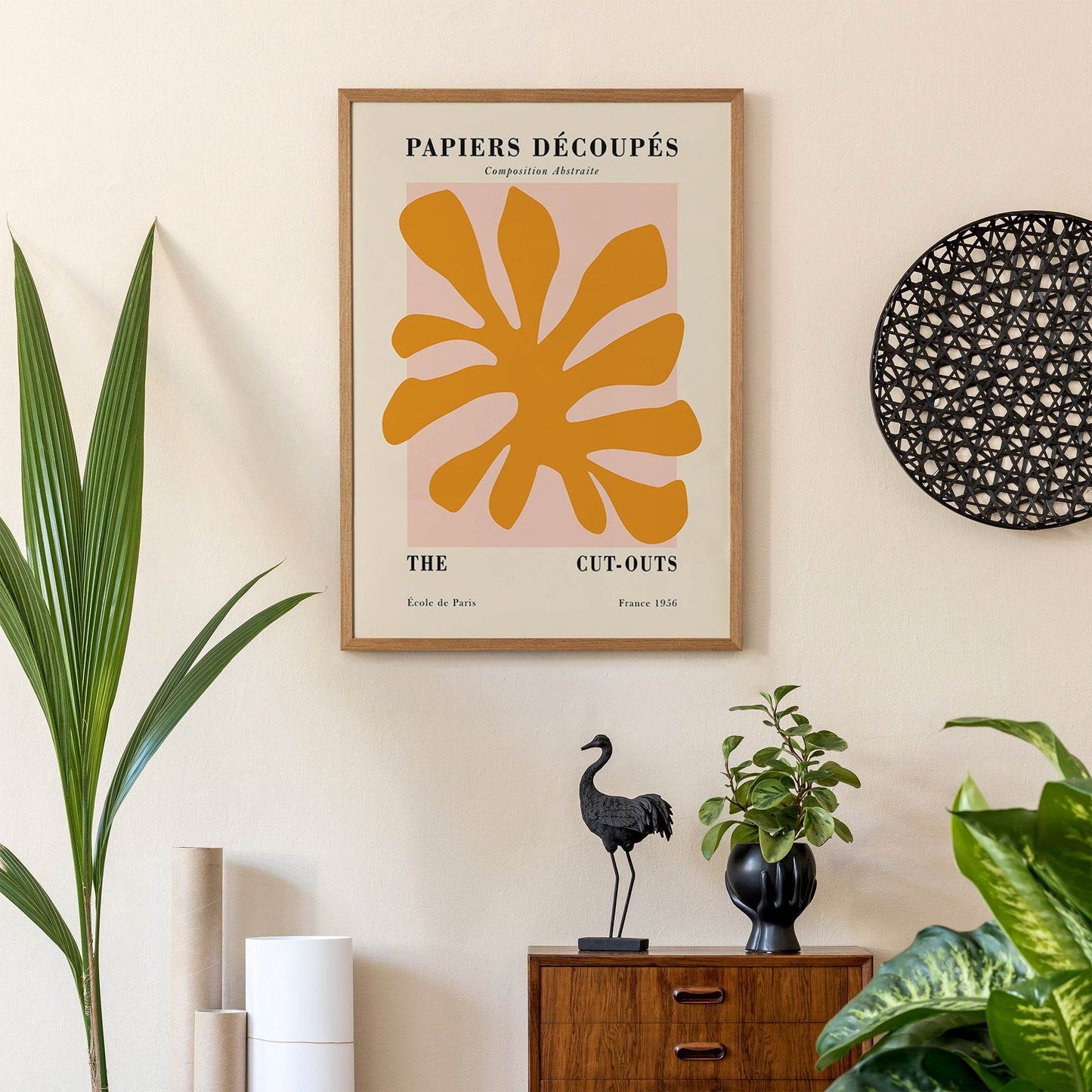 Yellow Cut Out Leaf Art Print - HypeSheriff Europe