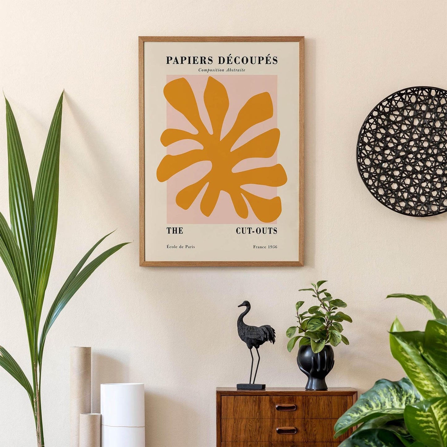 Yellow Cut Out Leaf Art Print - HypeSheriff Europe