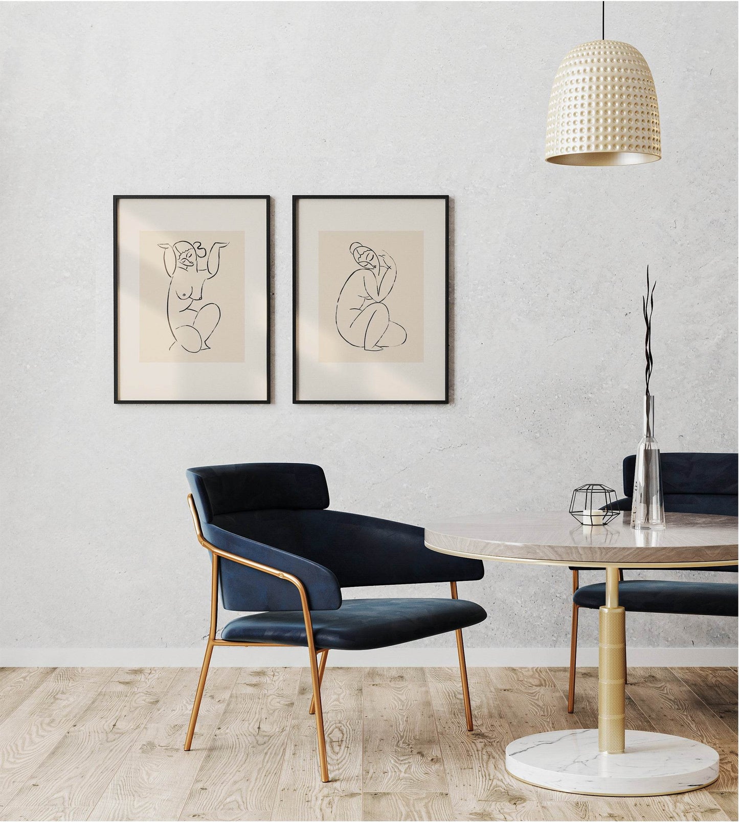 Set of 2 Line Art Women Prints - HypeSheriff Europe