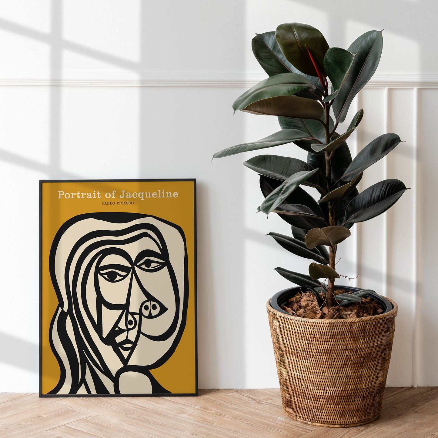 Mustard Portrait of Jacqueline Picasso Poster