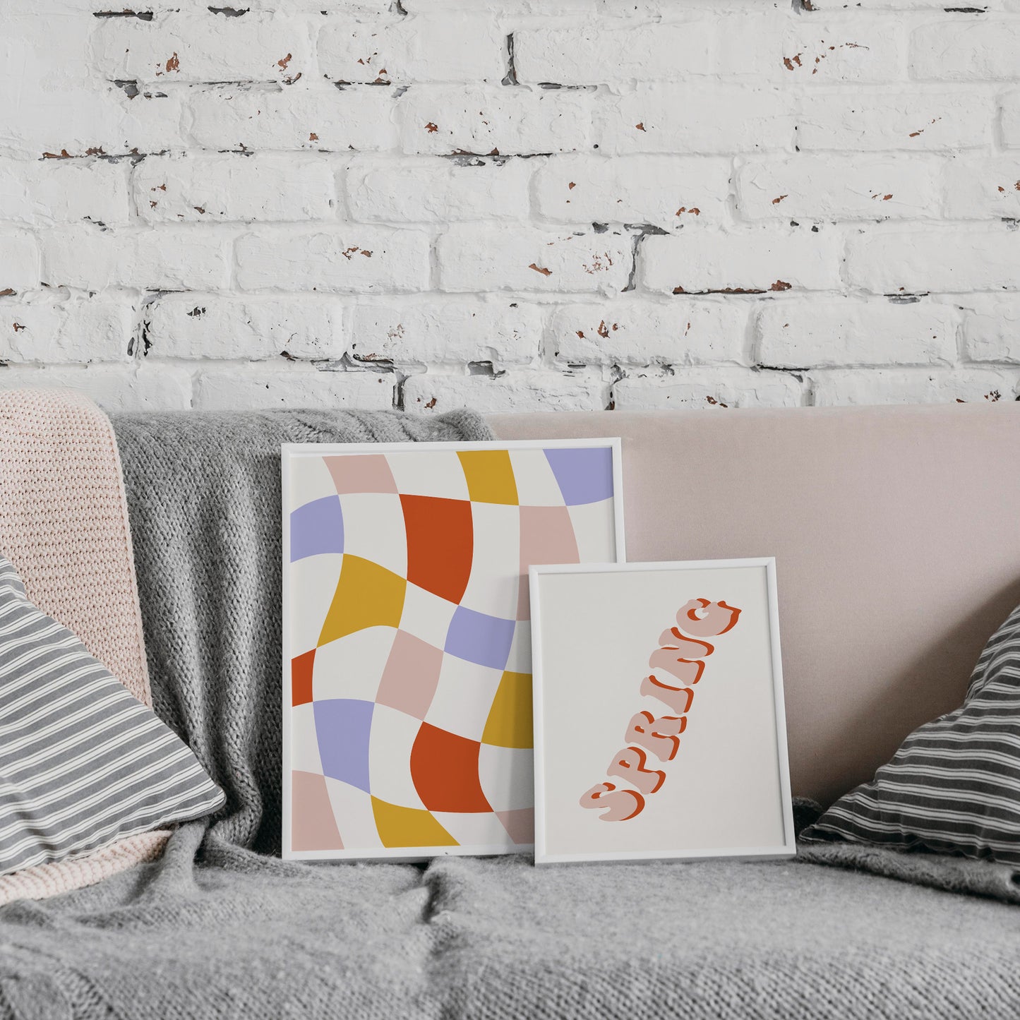 Set of 3 Retro 60s Spring Flower Posters