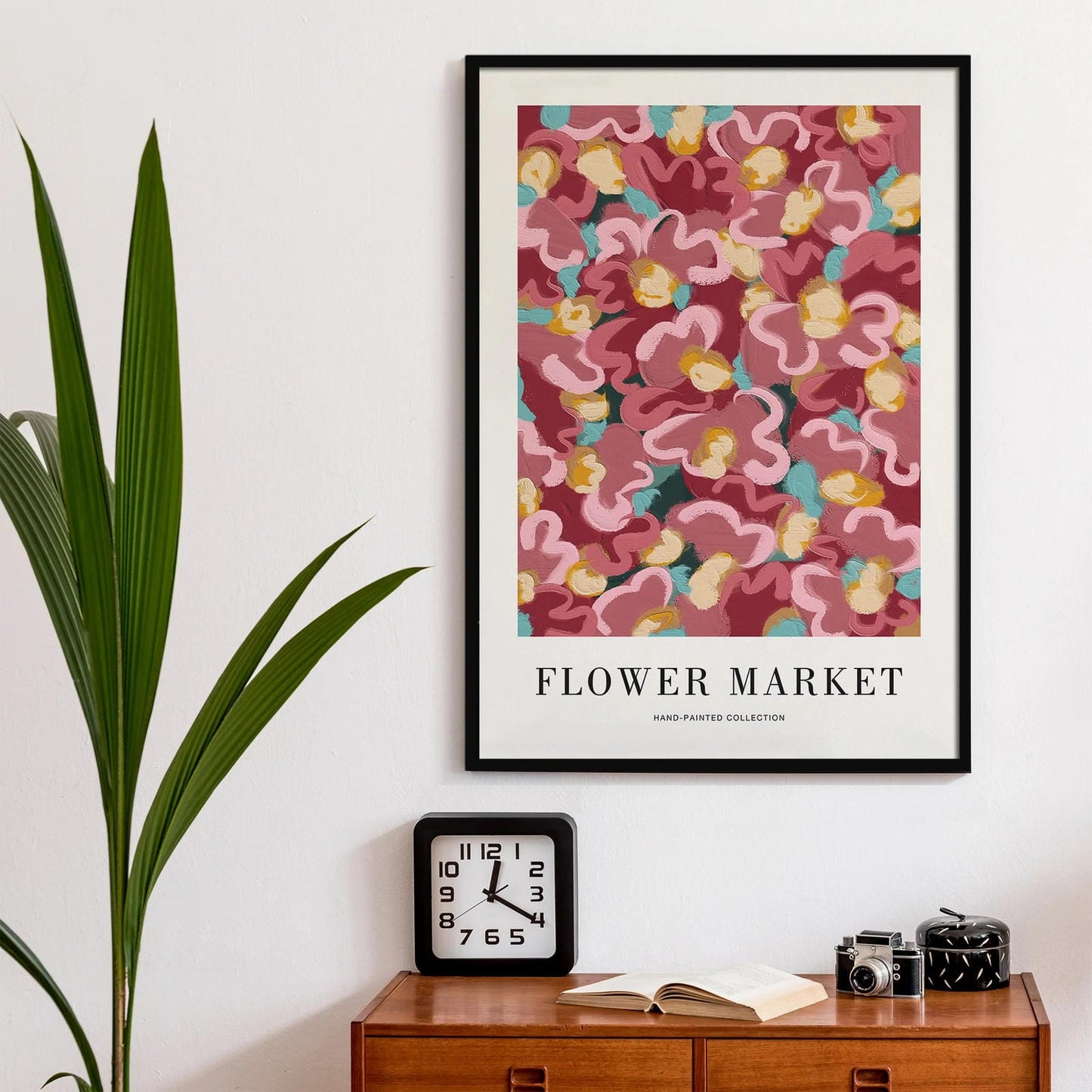 Painted Paris Flower Market Poster