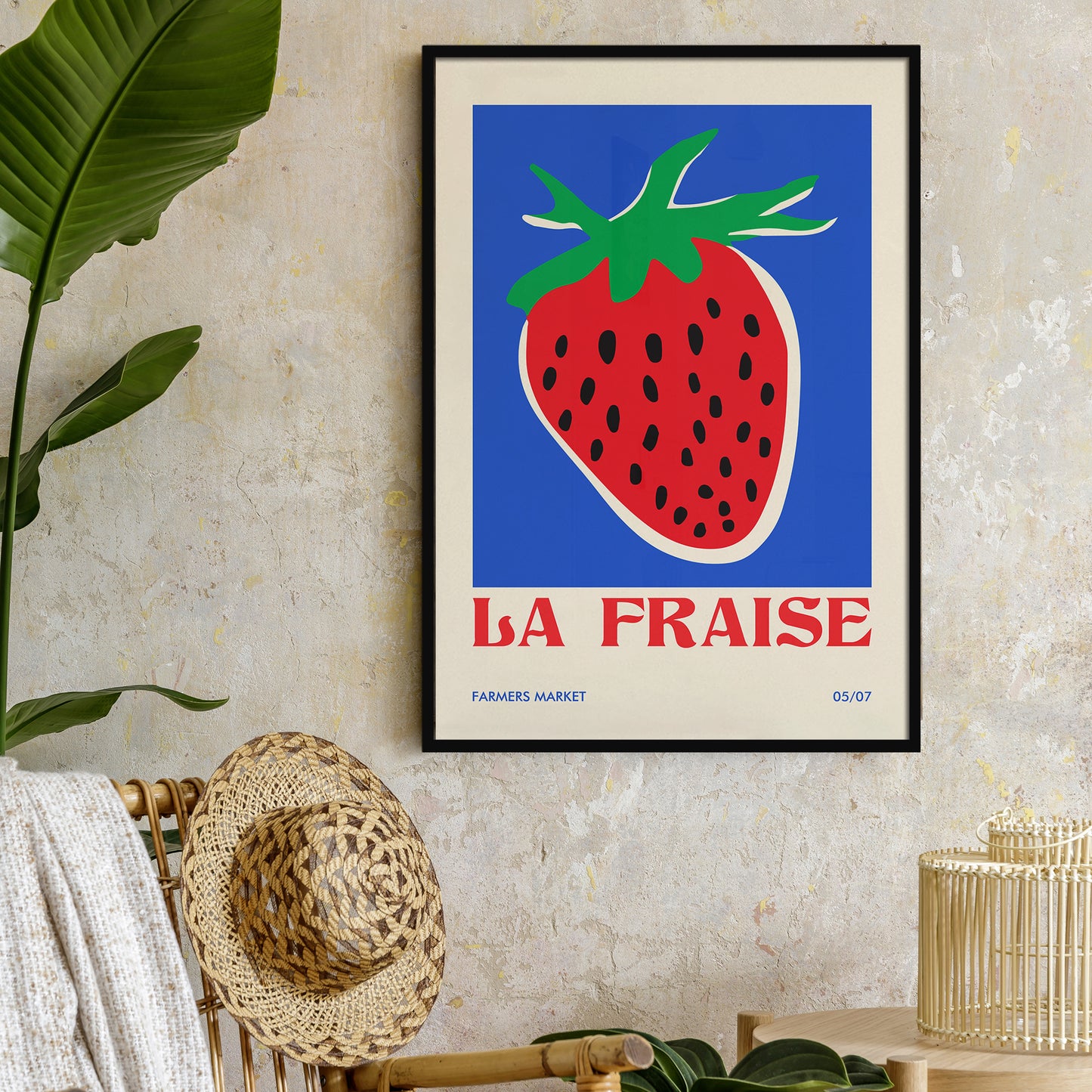 La Fraise Strawberry Retro French Poster