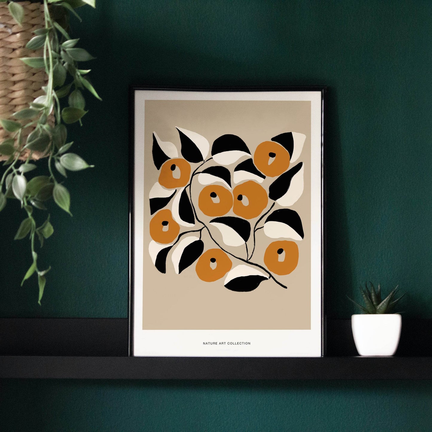 Black Beige Nature Art Print - HypeSheriff Europe
