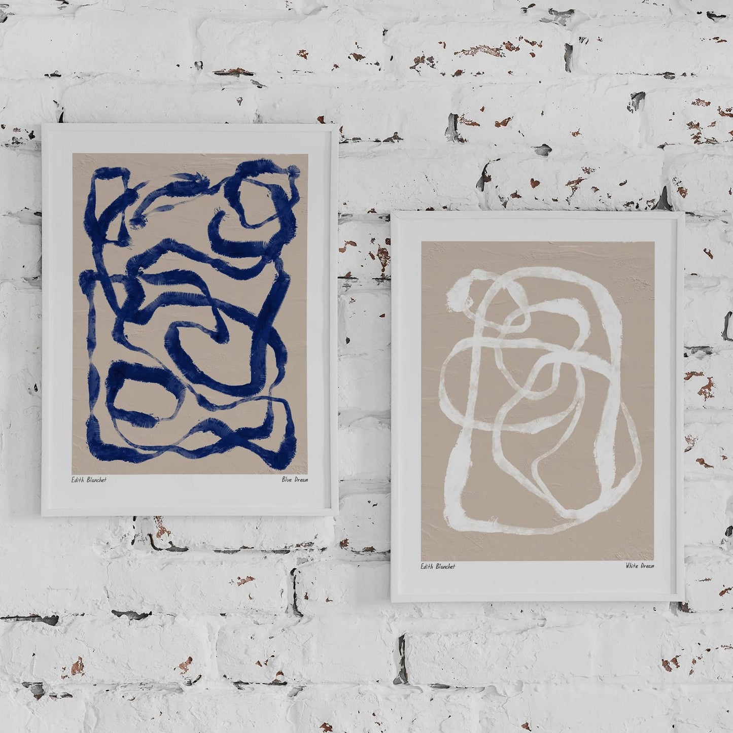 Set of 2 E. Blanchet Line Art Posters