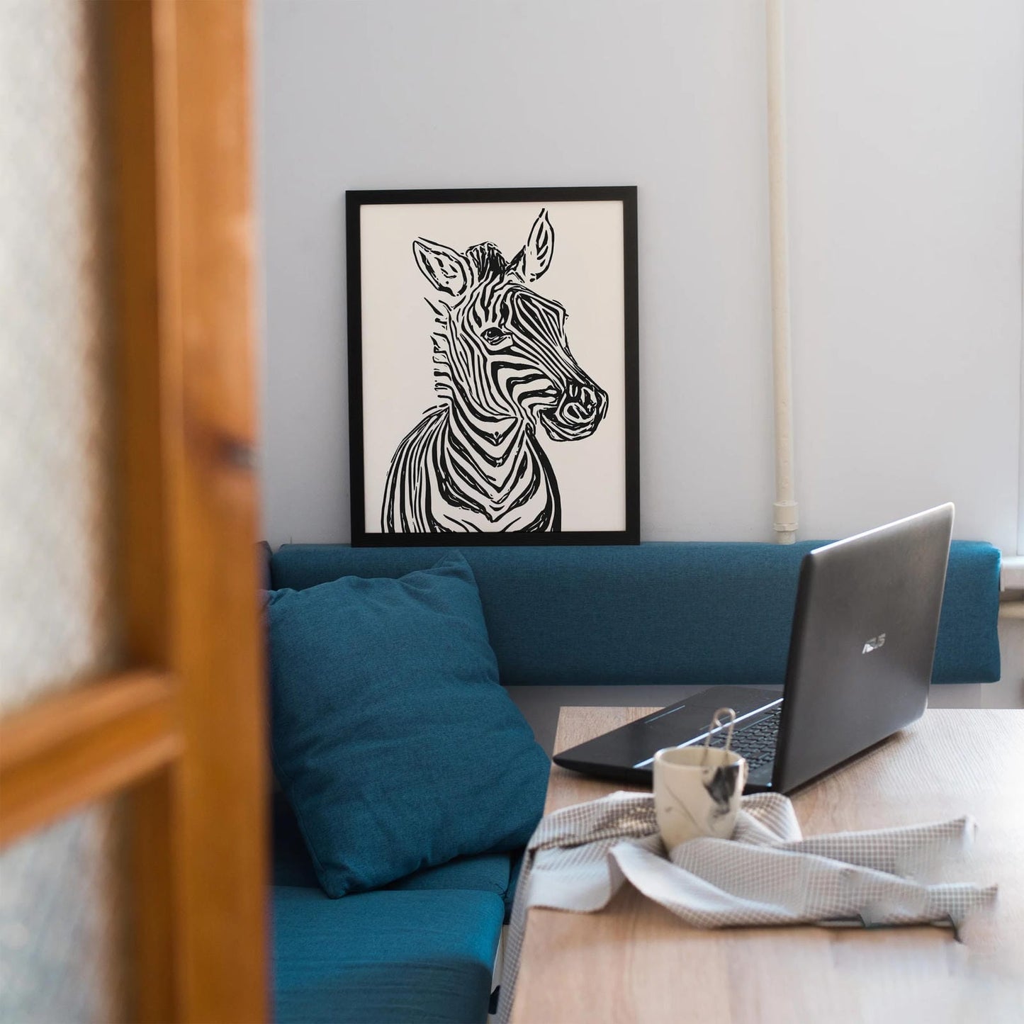 Black&White Zebra Animal Poster