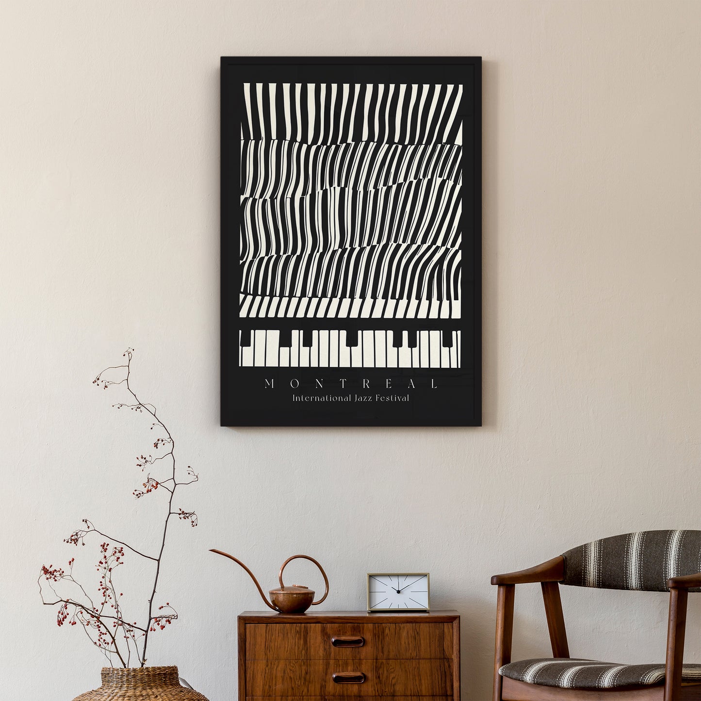 Montreal Jazz Festival Black Poster