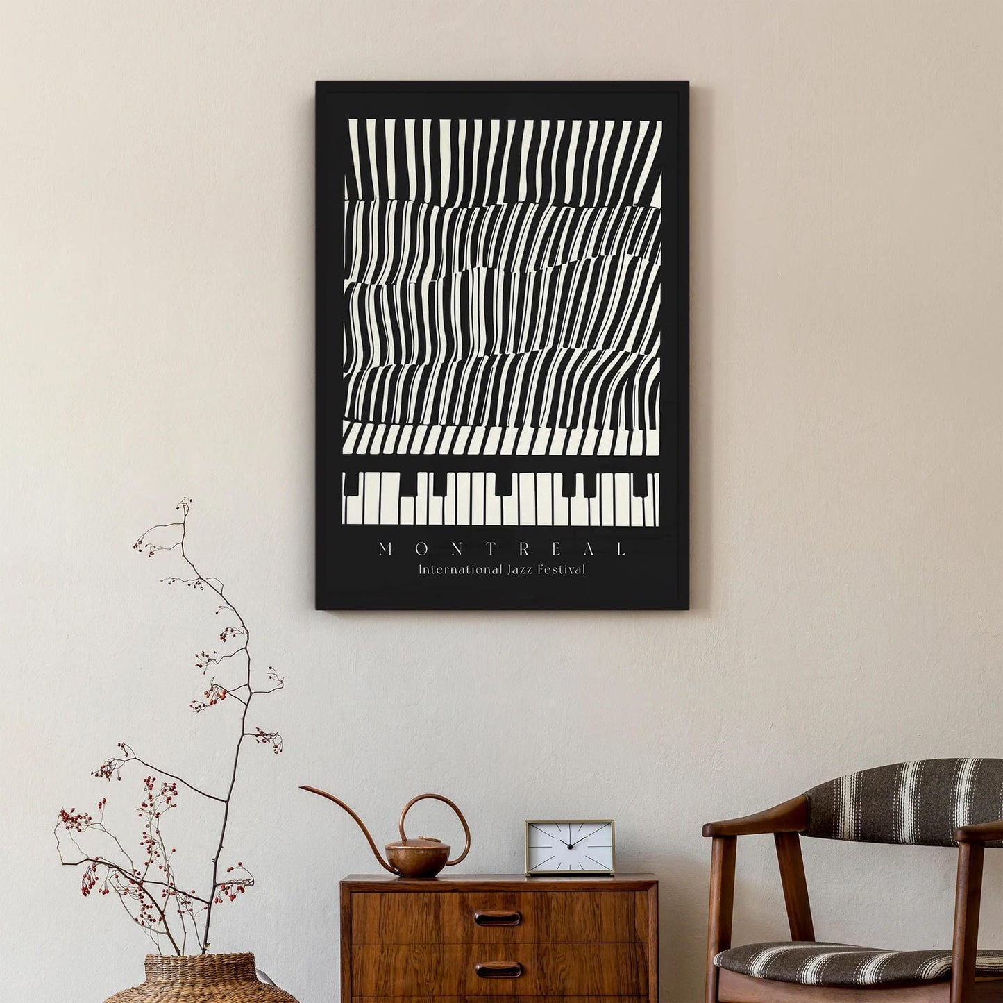 Montreal Jazz Festival Black Poster