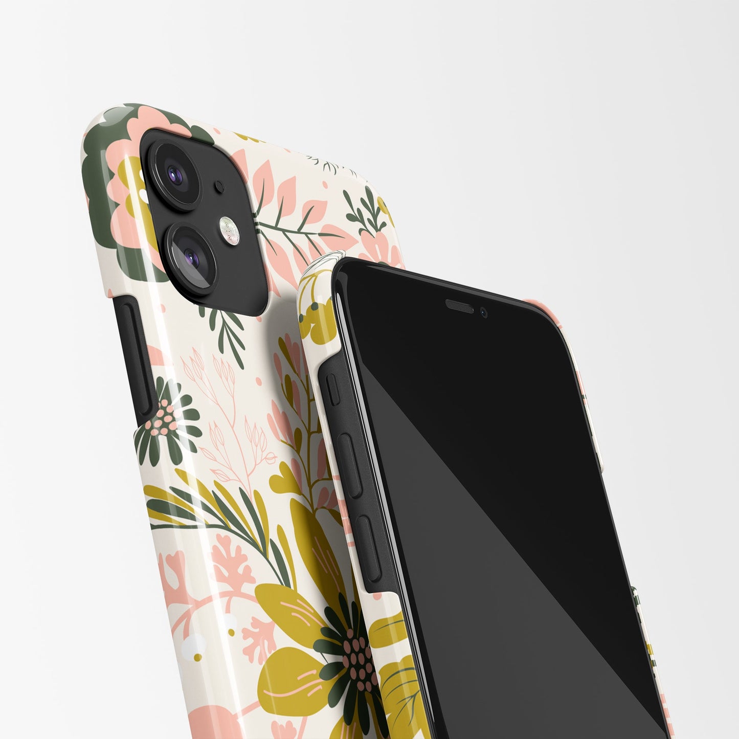 iPhone Case with Folk Floral Print