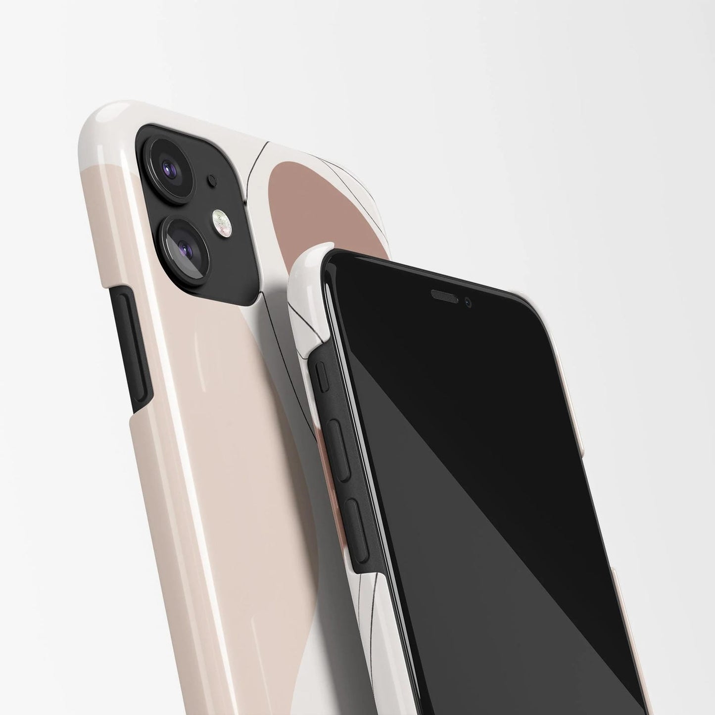 Beige Drawing iPhone Case 3