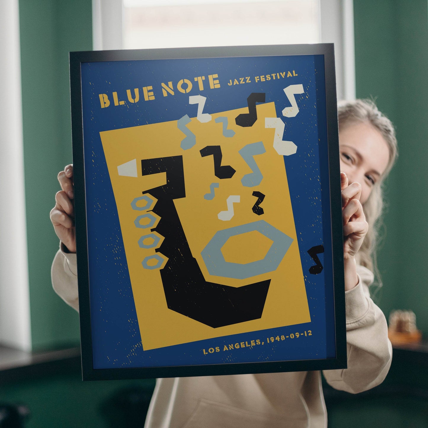 Vintage Jazz Festival Poster. Blue version - HypeSheriff Europe