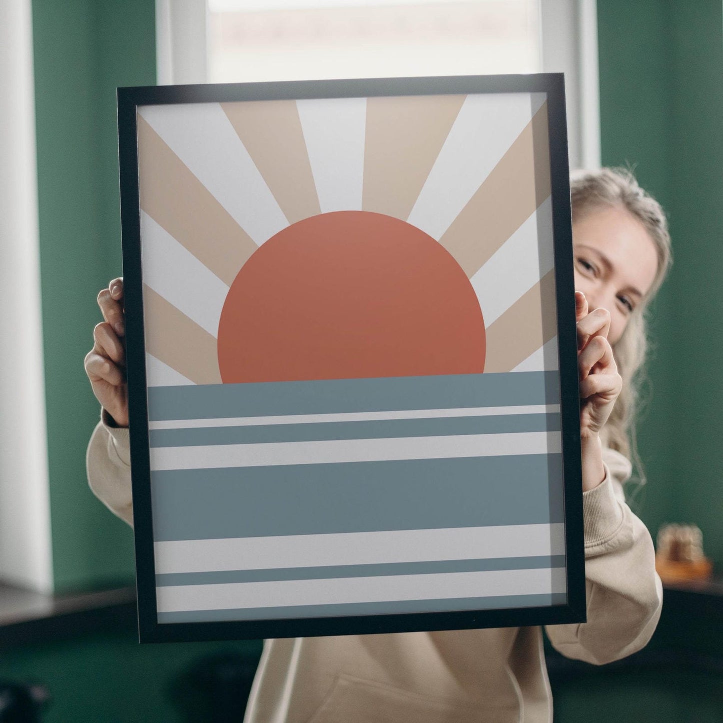 Geometric Sunset in Pastel Colors - HypeSheriff Europe
